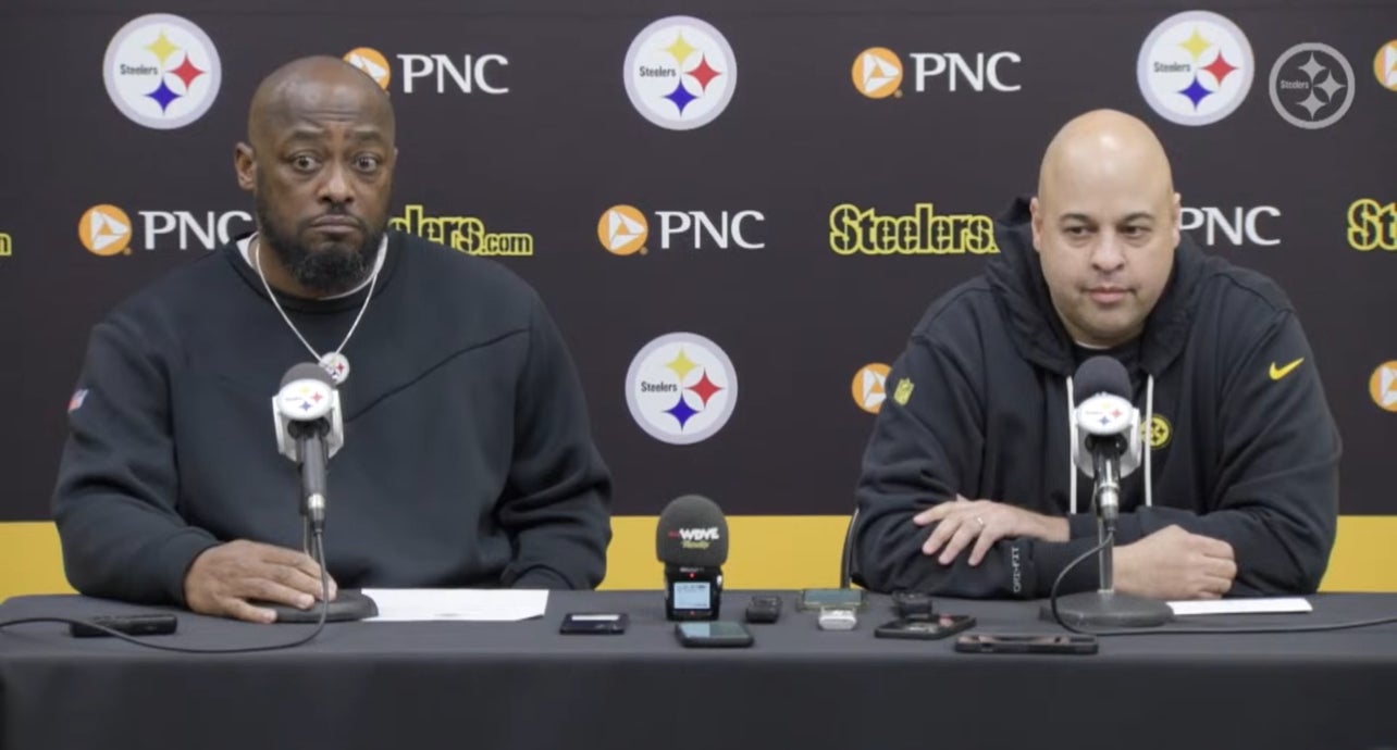 Pittsburgh Steelers HC Mike Tomlin and GM Omar Khan address the media following 2024 NFL Draft.