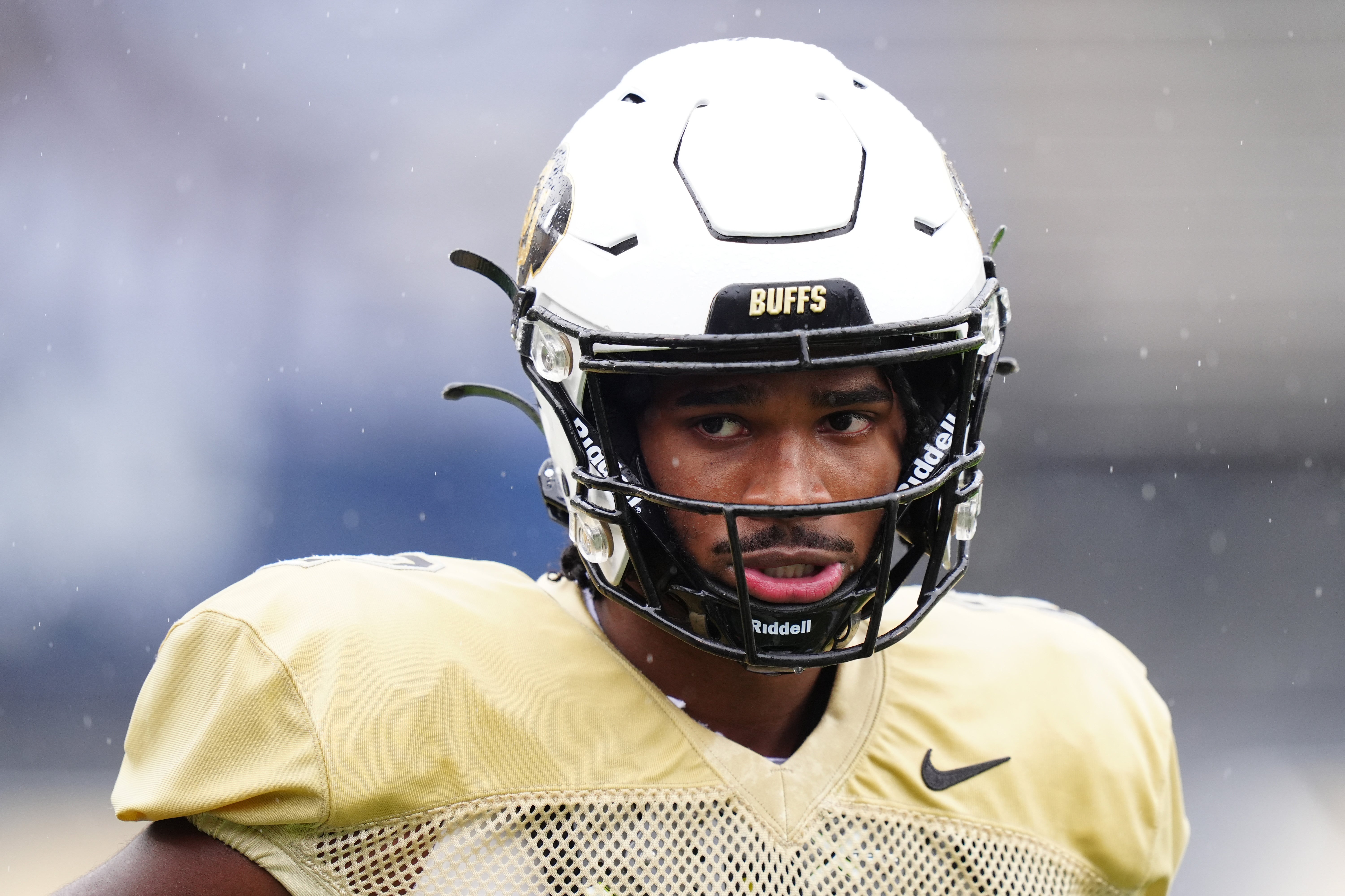 Apr 27, 2024; Boulder, CO, USA; Colorado Buffaloes quarterback Shedeur Sanders (2) warms up during a spring game event at Folsom Field.