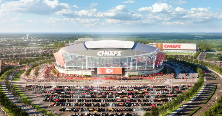 Chiefs conceptual Kansas stadium rendering.