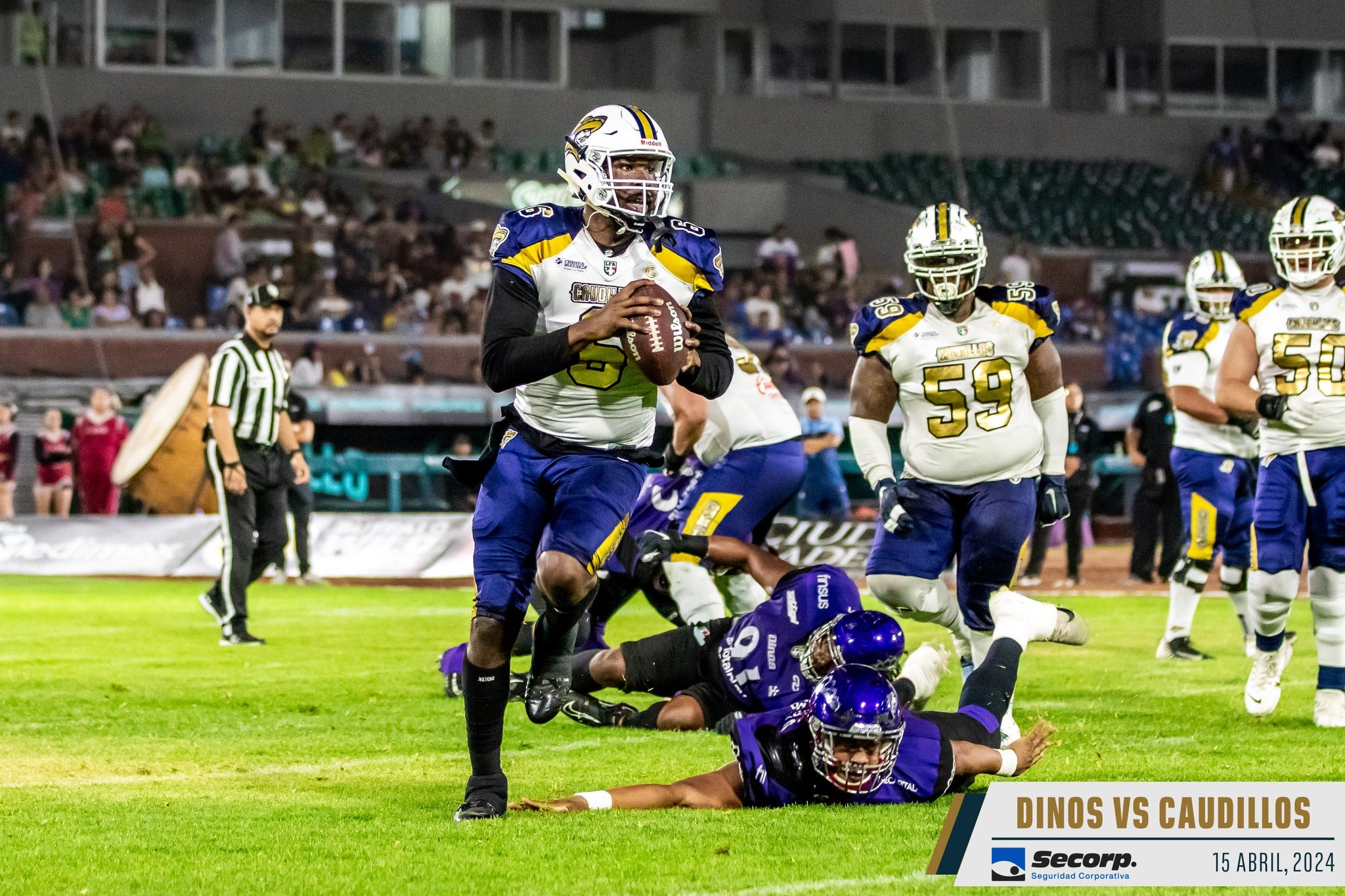 Former Auburn quarterback Jeremy Johnson playing for the Chihuahua Caudillos in Mexico's pro football league, the LFA.