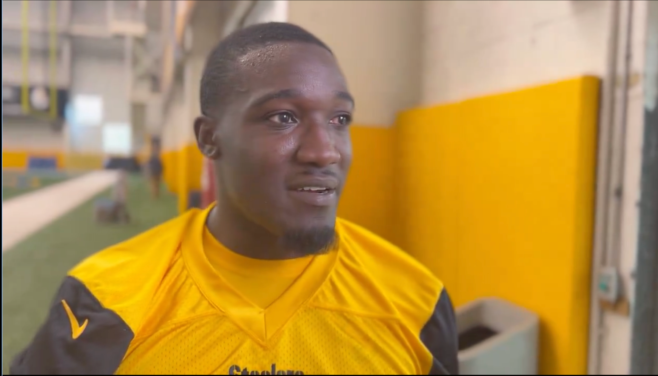 Marquis Williams speaks at Pittsburgh Steelers 2024 NFL rookie minicamp