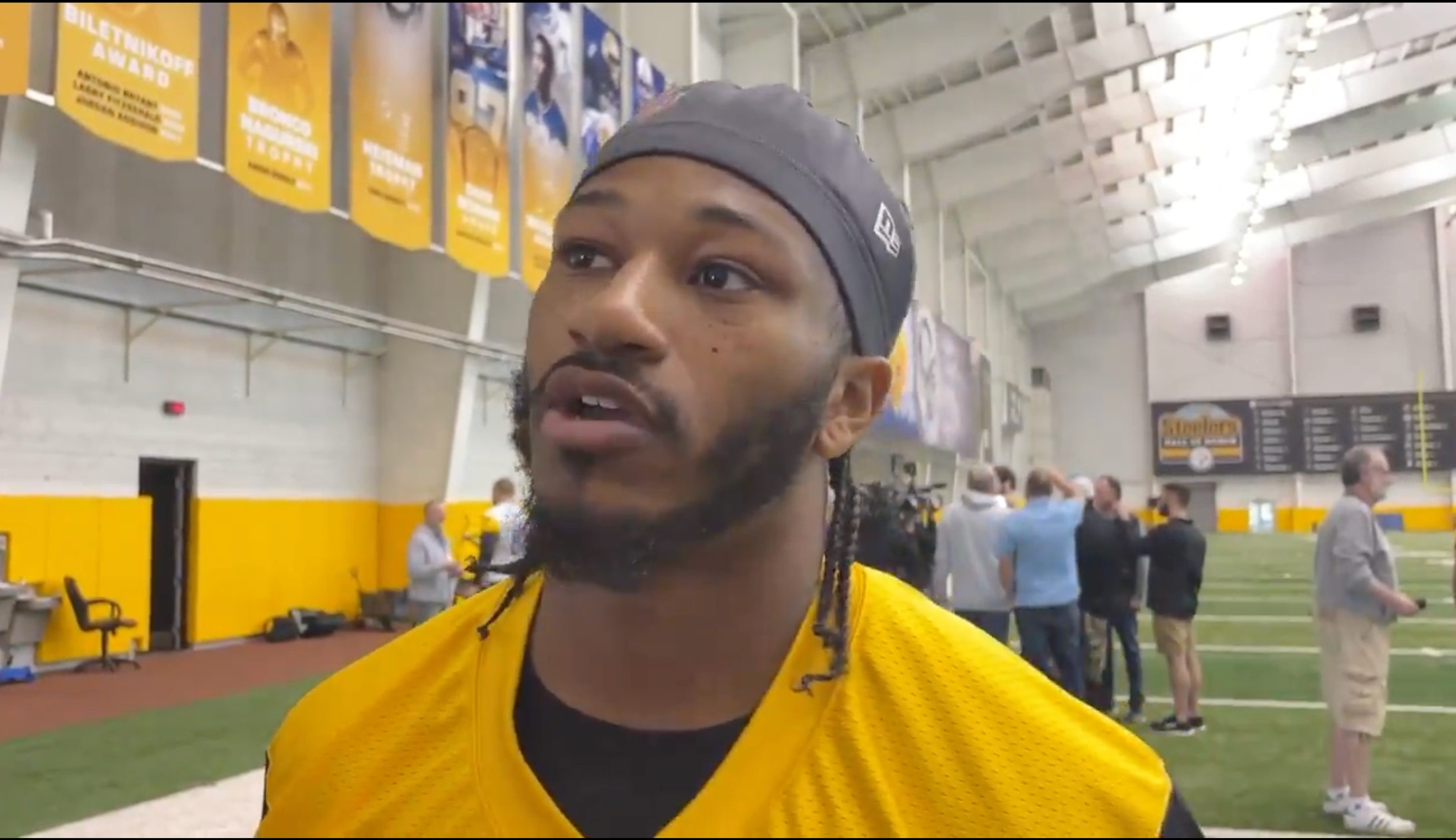 Beanie Bishop speaks at Pittsburgh Steelers 2024 rookie minicamp