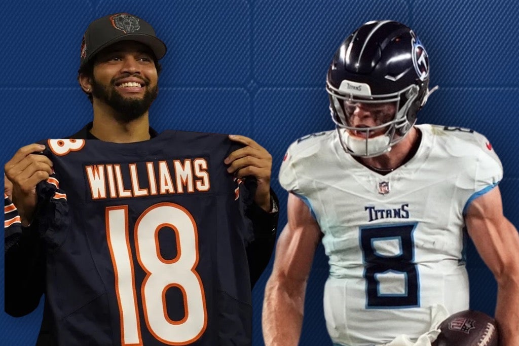 Caleb Williams and Will Levis of the Chicago Bears and Tennessee Titans.