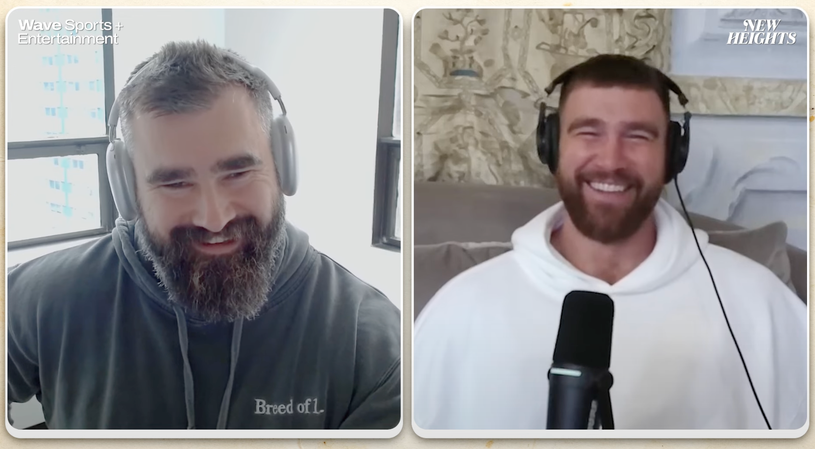 Jason and Travis Kelce discuss Tom Brady's broadcasting debut in September on the New Heights podcast.