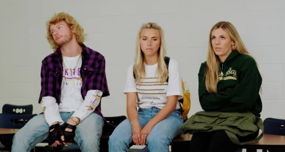 Celebrity stars and NFC North fans Yung Gravy, Emily Zugay, and Annie Agar star in the Chicago Bears 2024 schedule release video.