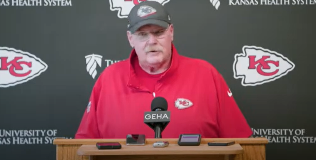 Chiefs HC Andy Reid speaks to the media.