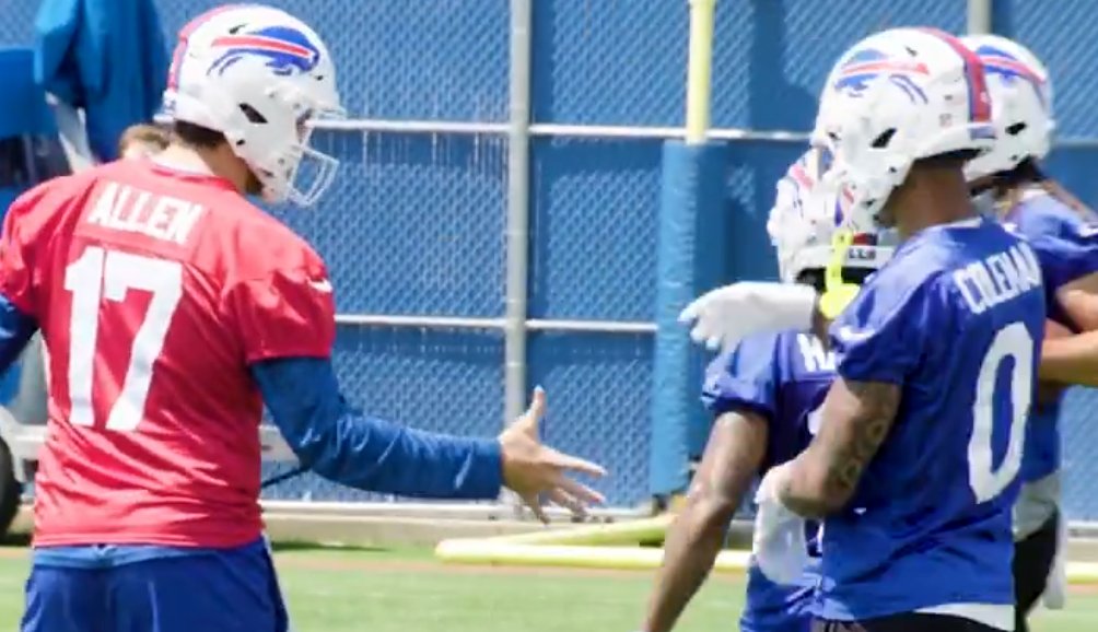 Keon Coleman and Josh Allen