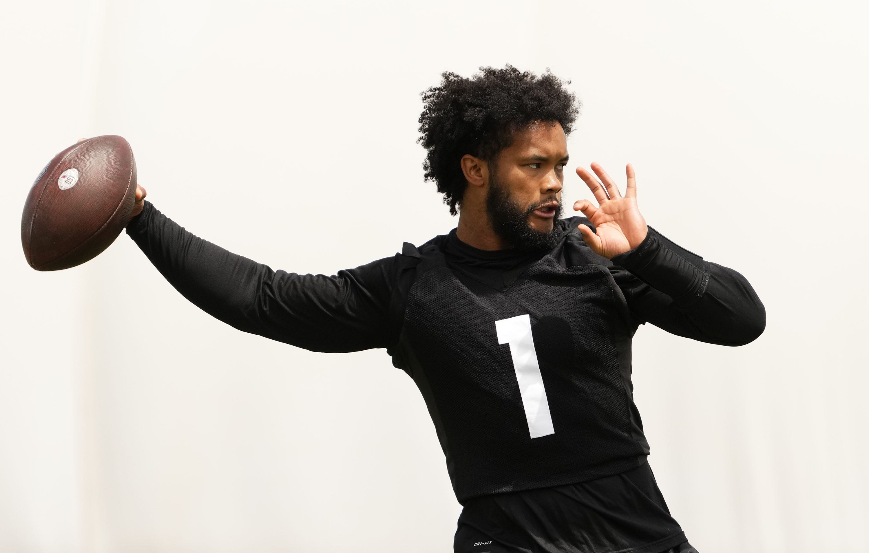 Arizona Cardinals quarterback Kyler Murray (1) during organized team activities in Tempe on May 20, 2024.