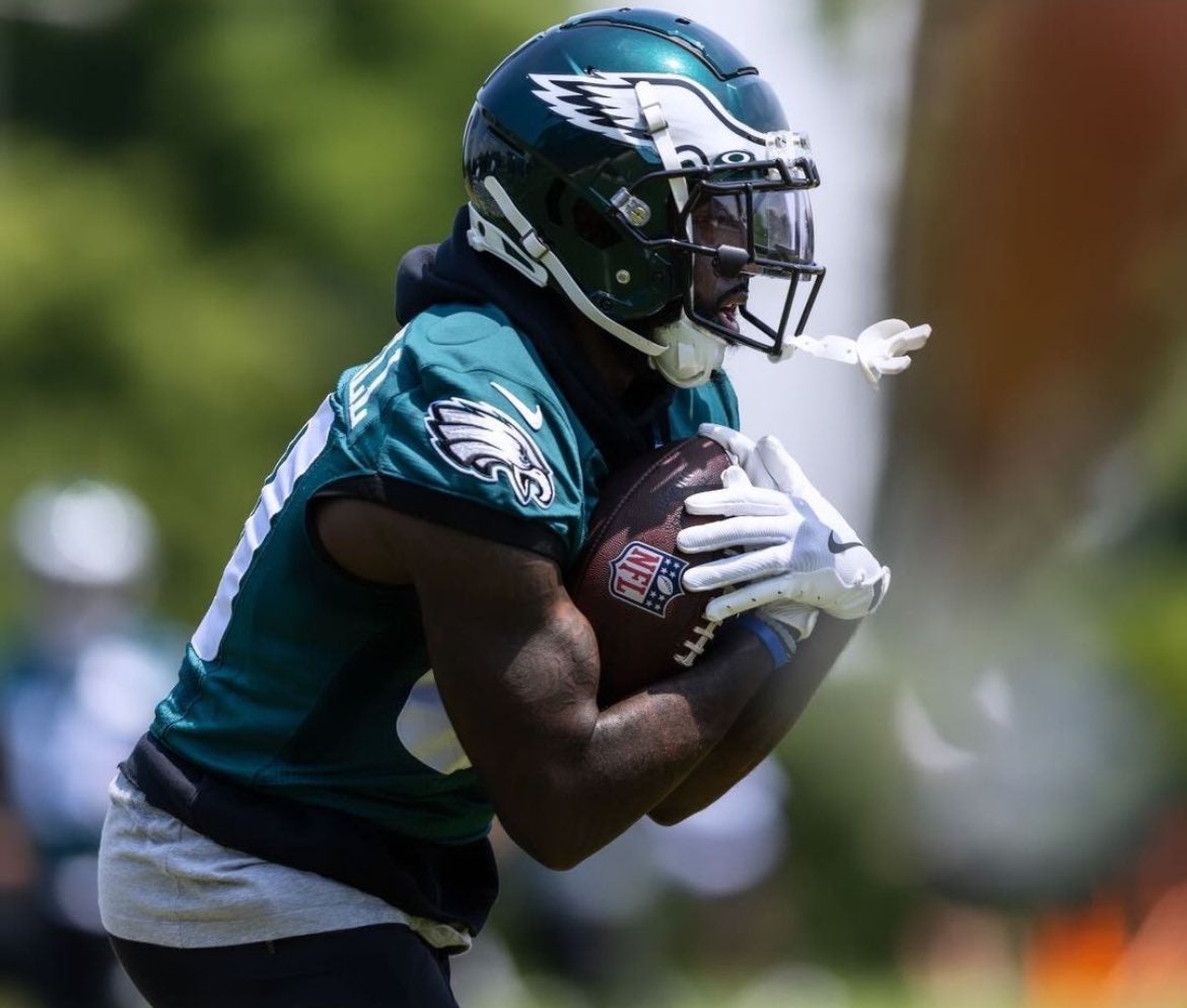 Philadelphia Eagles wide receiver Parris Campbell during voluntary OTAs