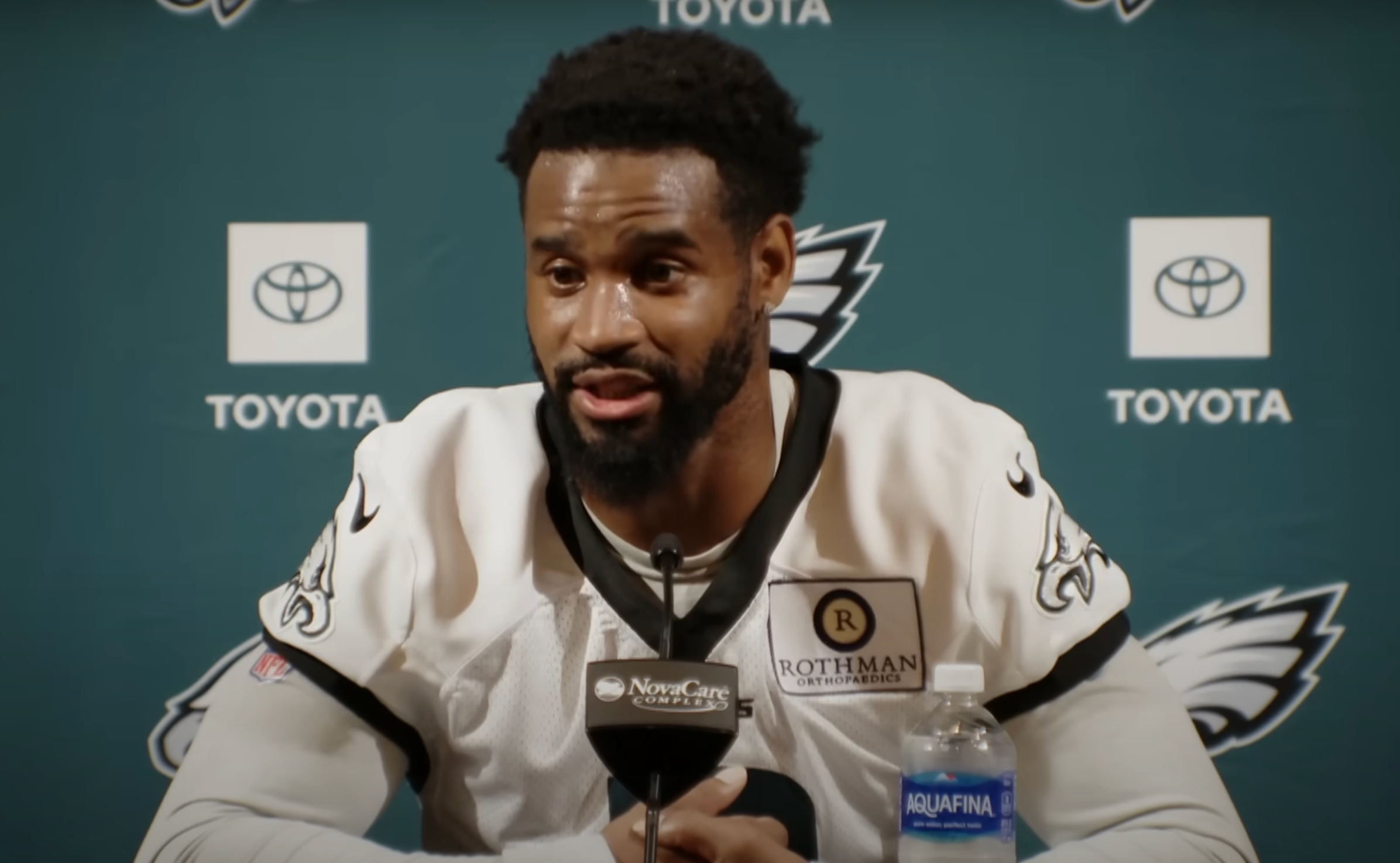 Philadelphia Eagles cornerback Darius Slay shares injury update during OTAs