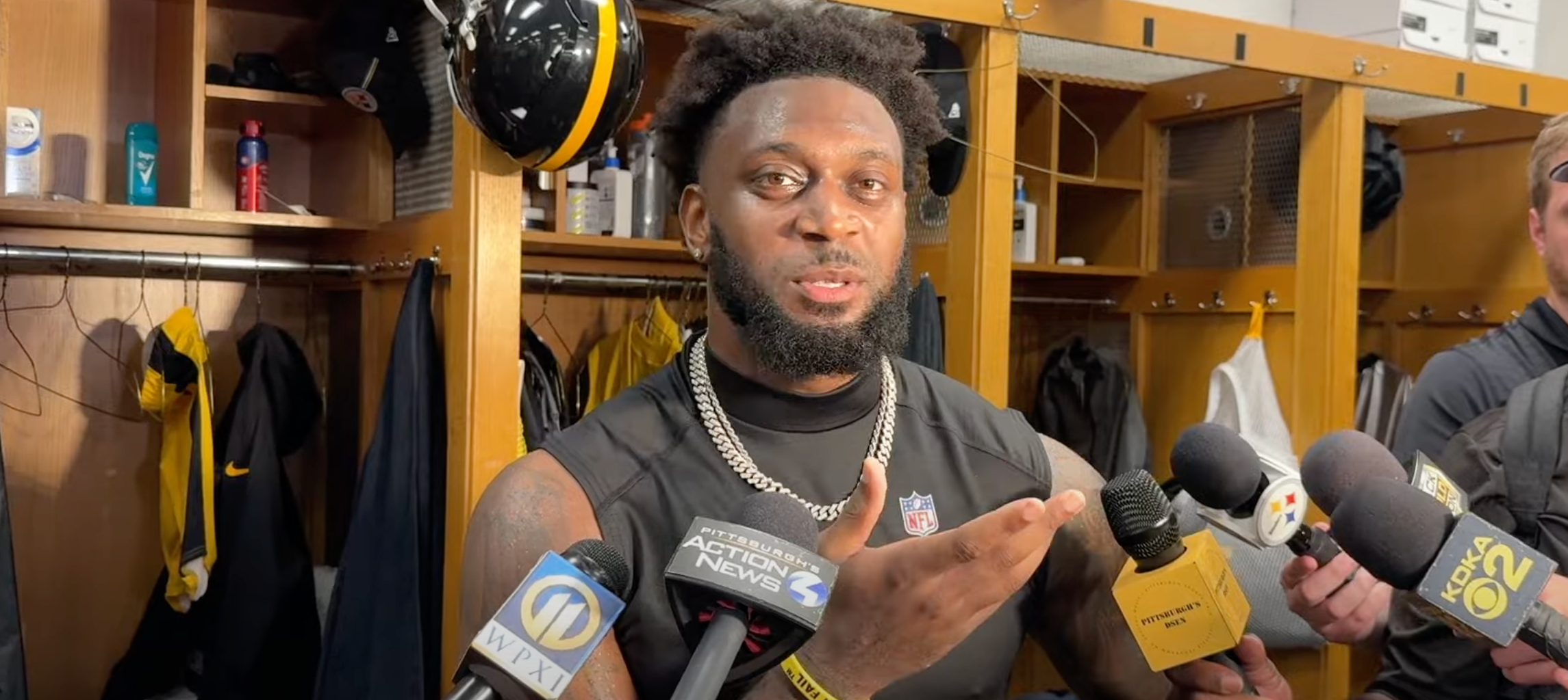 Pittsburgh Steelers LB Patrick Queen addresses the media following Week 1 of OTAs.