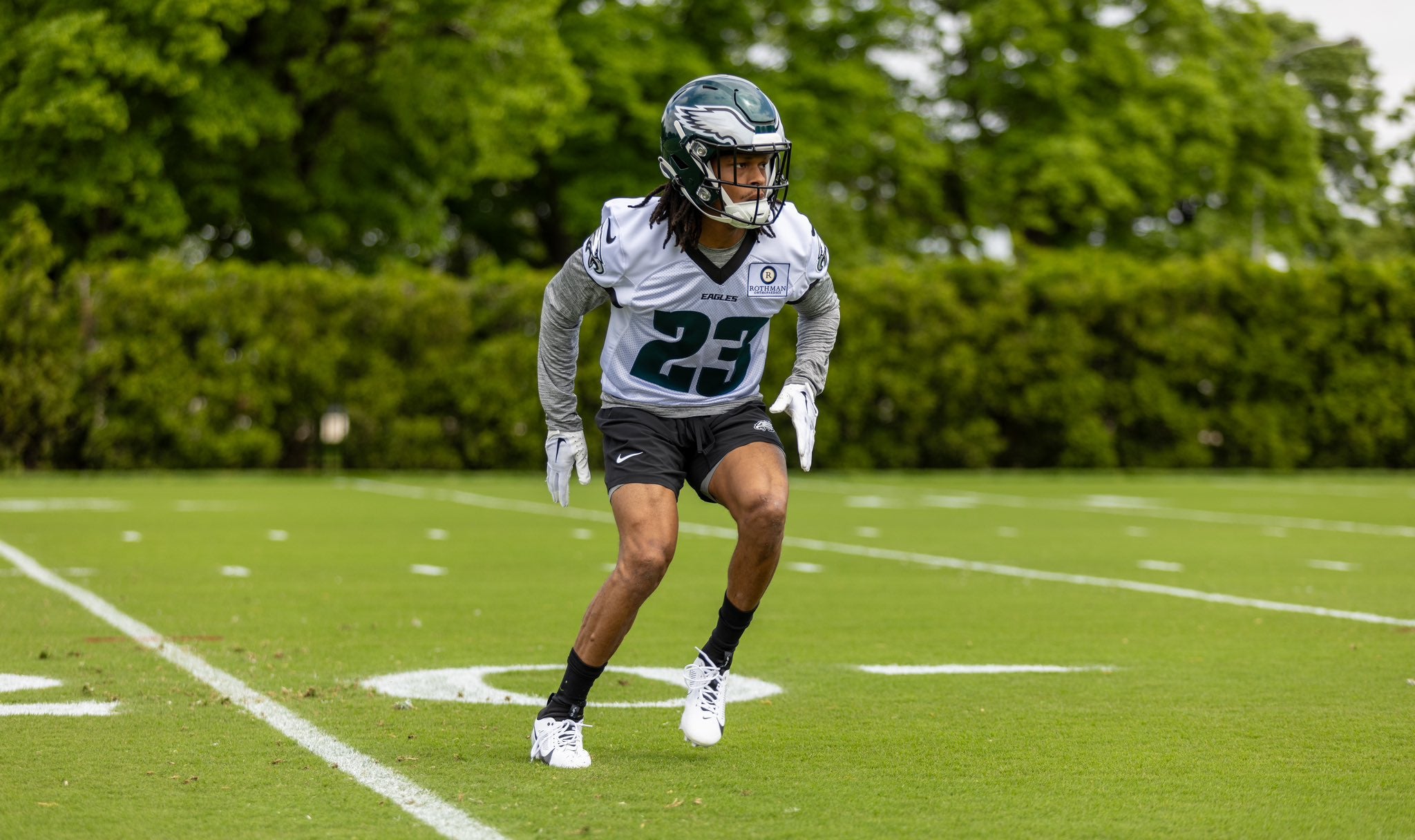 Philadelphia Eagles UDFA cornerback Shon Stephens at OTAs