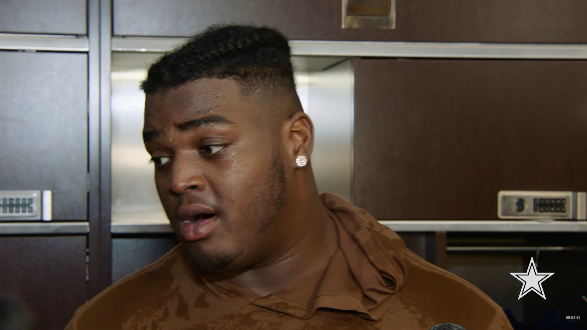 Dallas Cowboys LG Tyler Smith talks to reporters about training purely at guard ahead of 2024 NFL season.