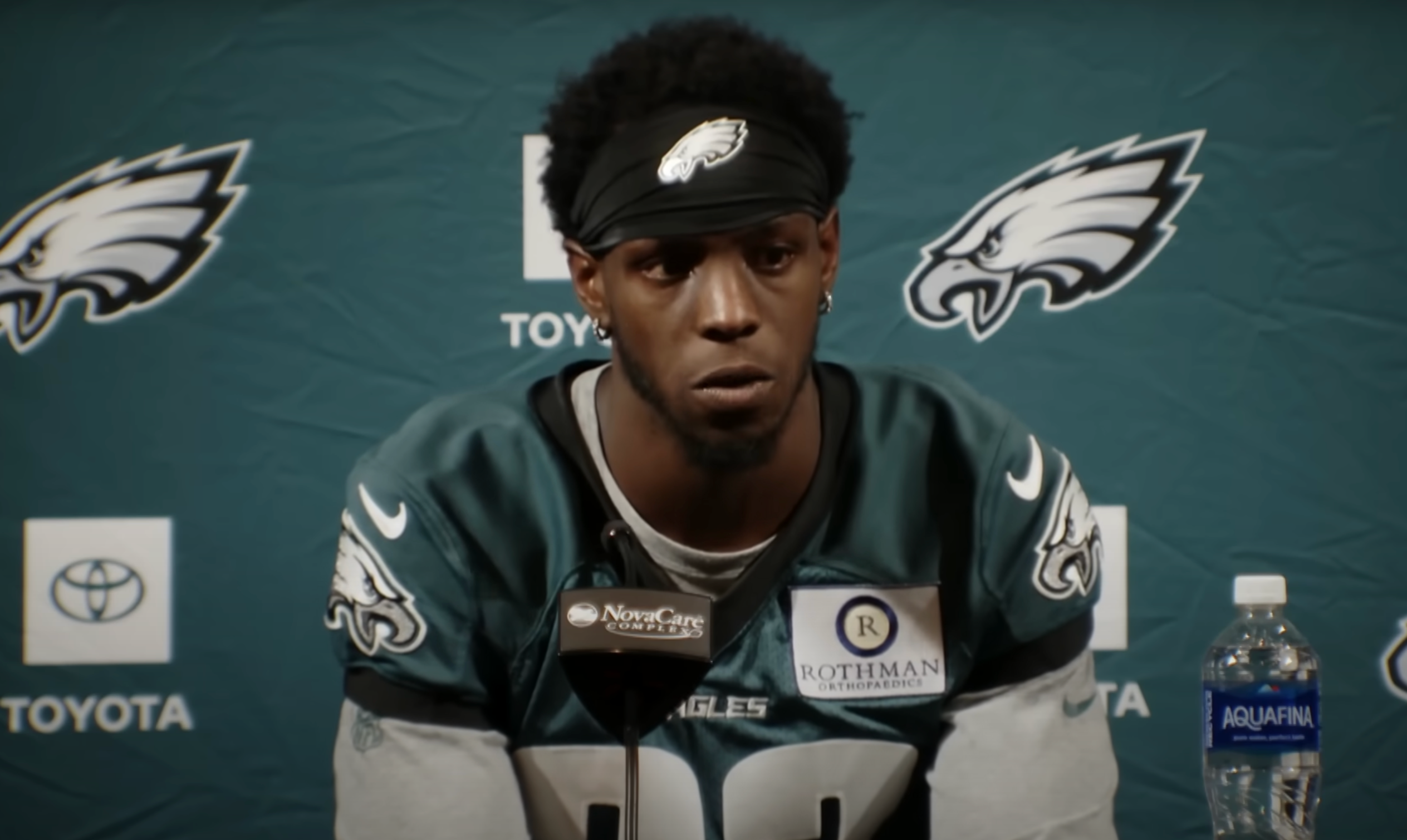 Philadelphia Eagles WR John Ross speaks to the media following OTA practice.