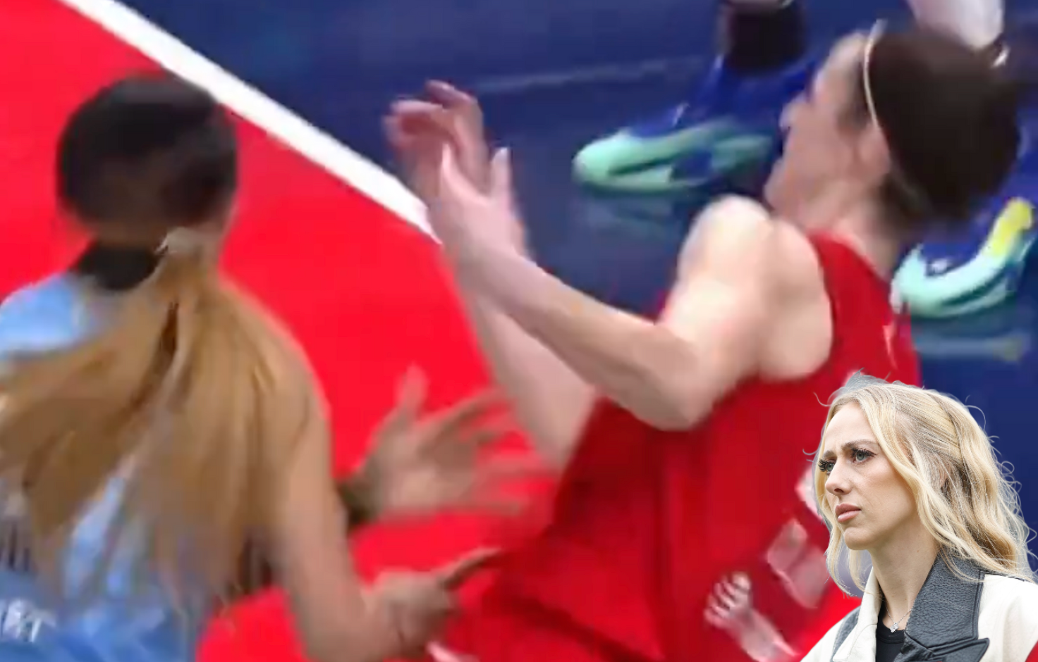 Brittany Mahomes reacts to Caitlin Clark foul drama