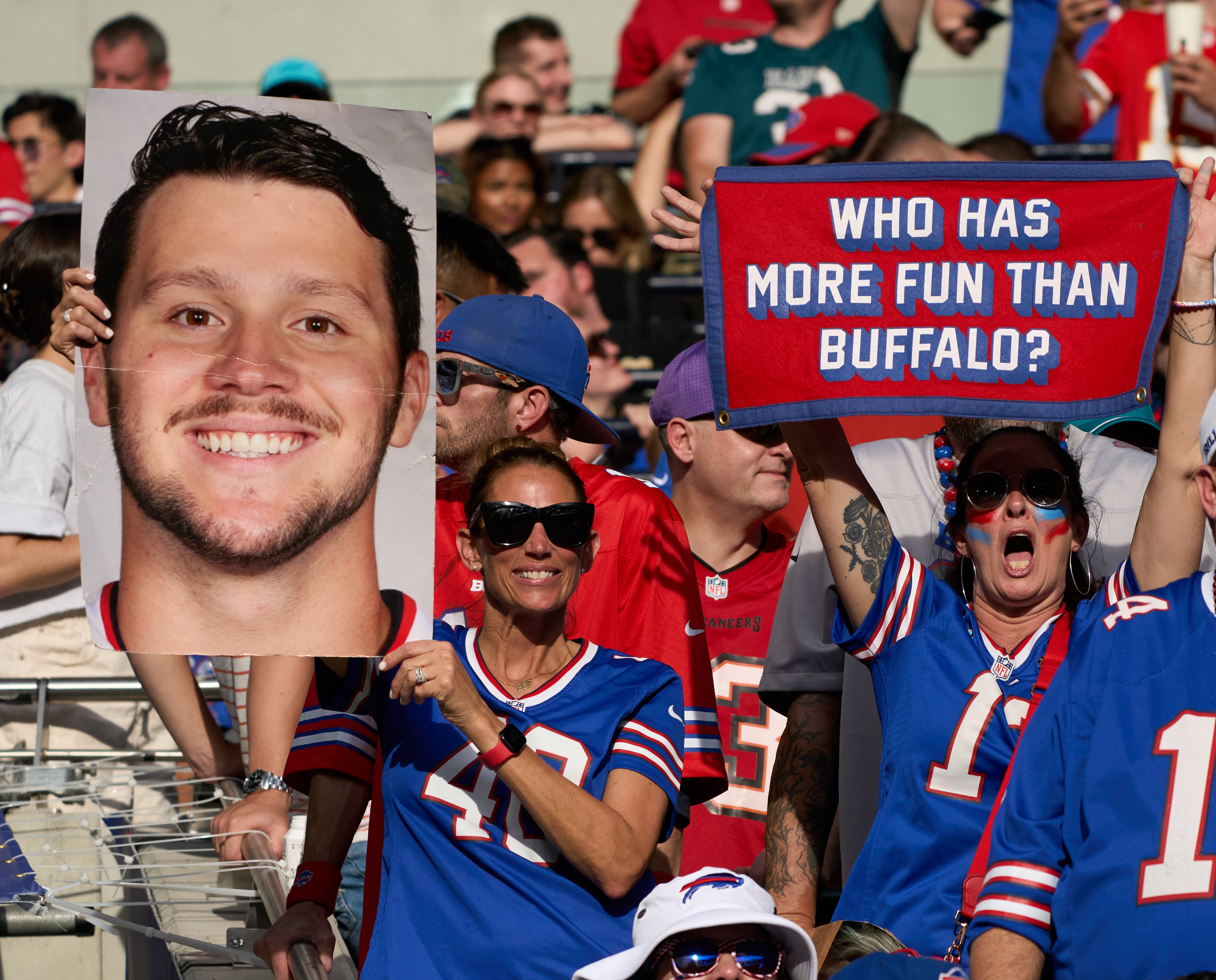 Oct 8, 2023; London, United Kingdom; Fans during the first half of an NFL International Series game at Tottenham Hotspur Stadium