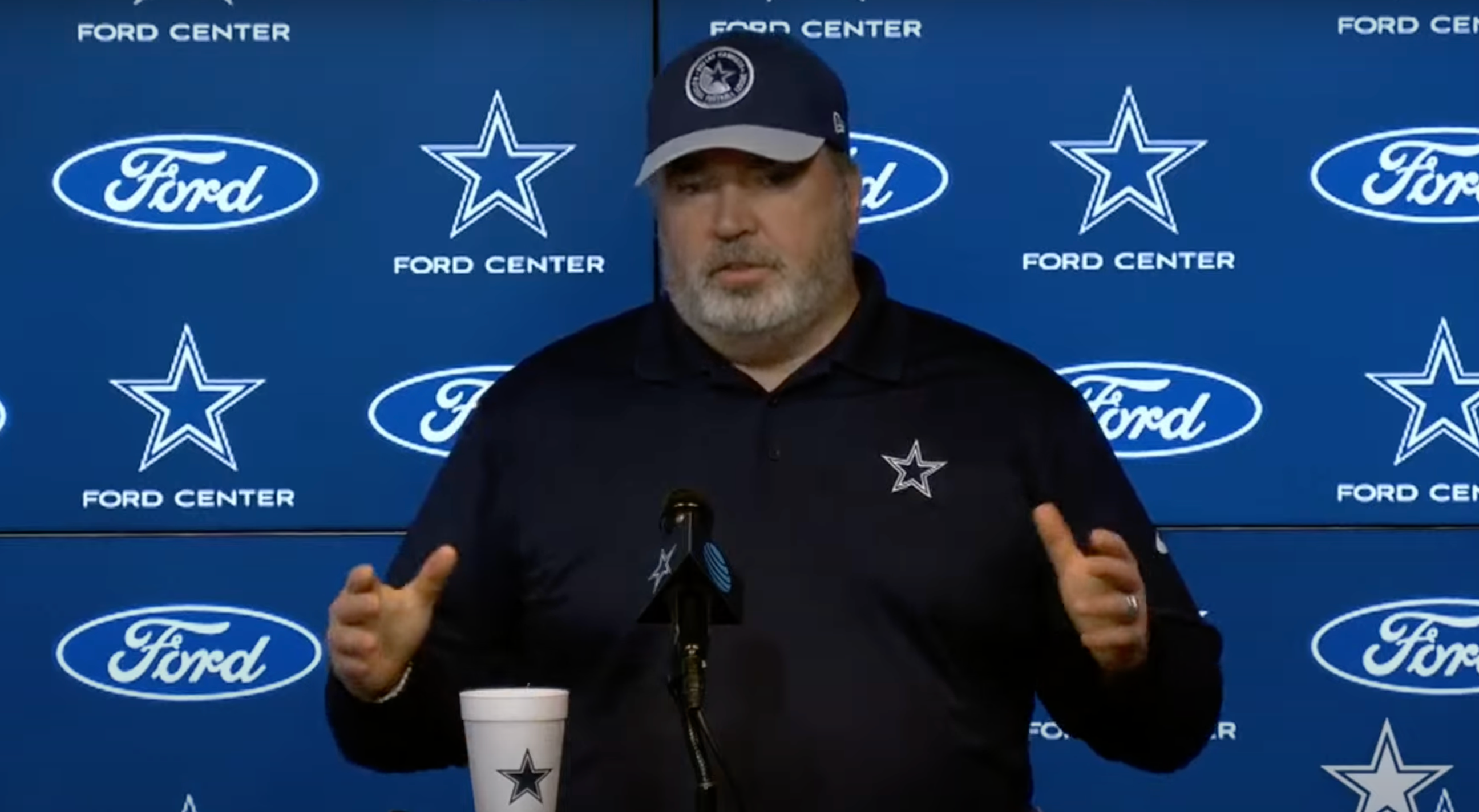 Dallas Cowboys head coach Mike McCarthy talks to the media ahead of mandatory minicamp.