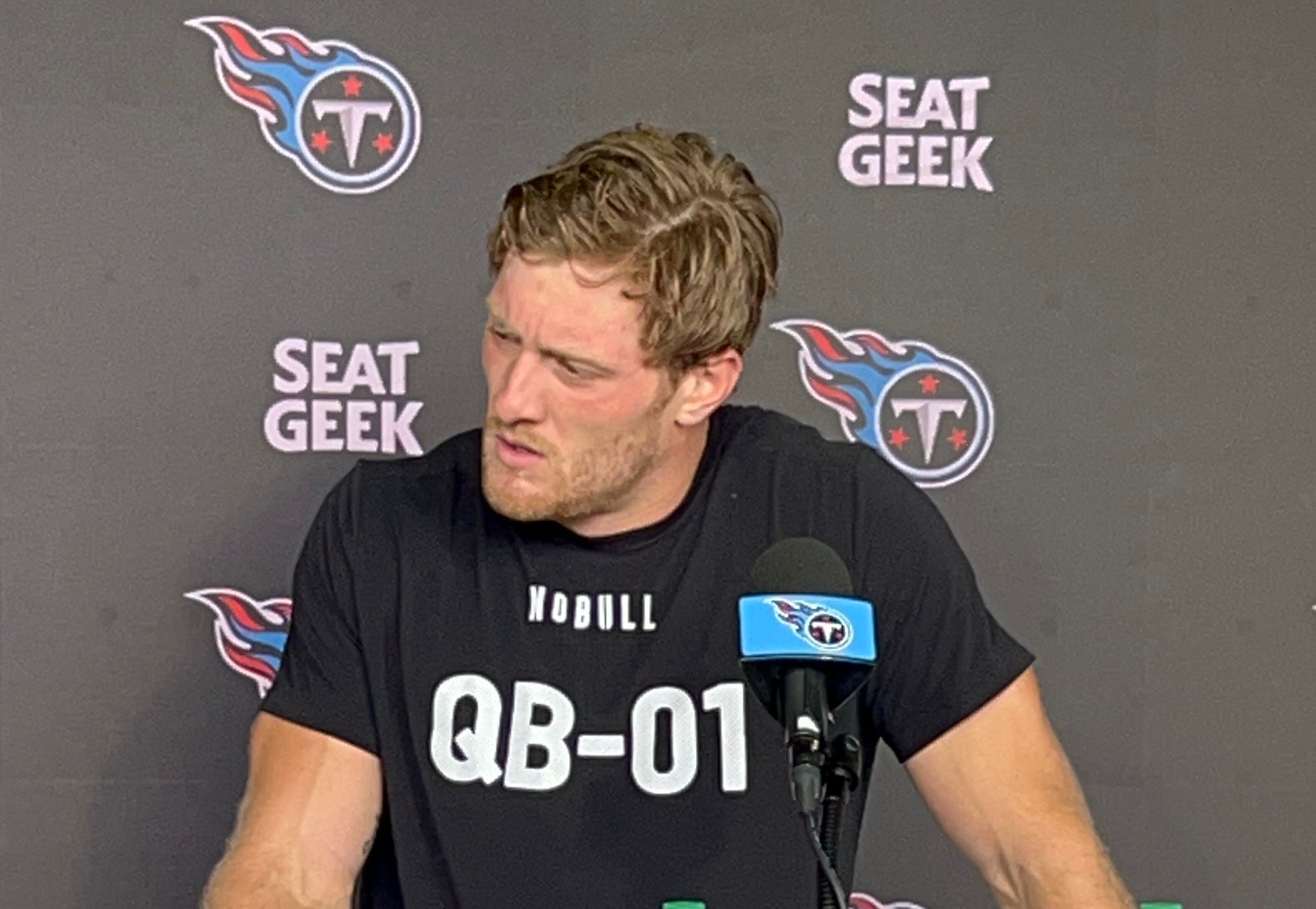 Will Levis at Titans Minicamp on June 4, 2024.