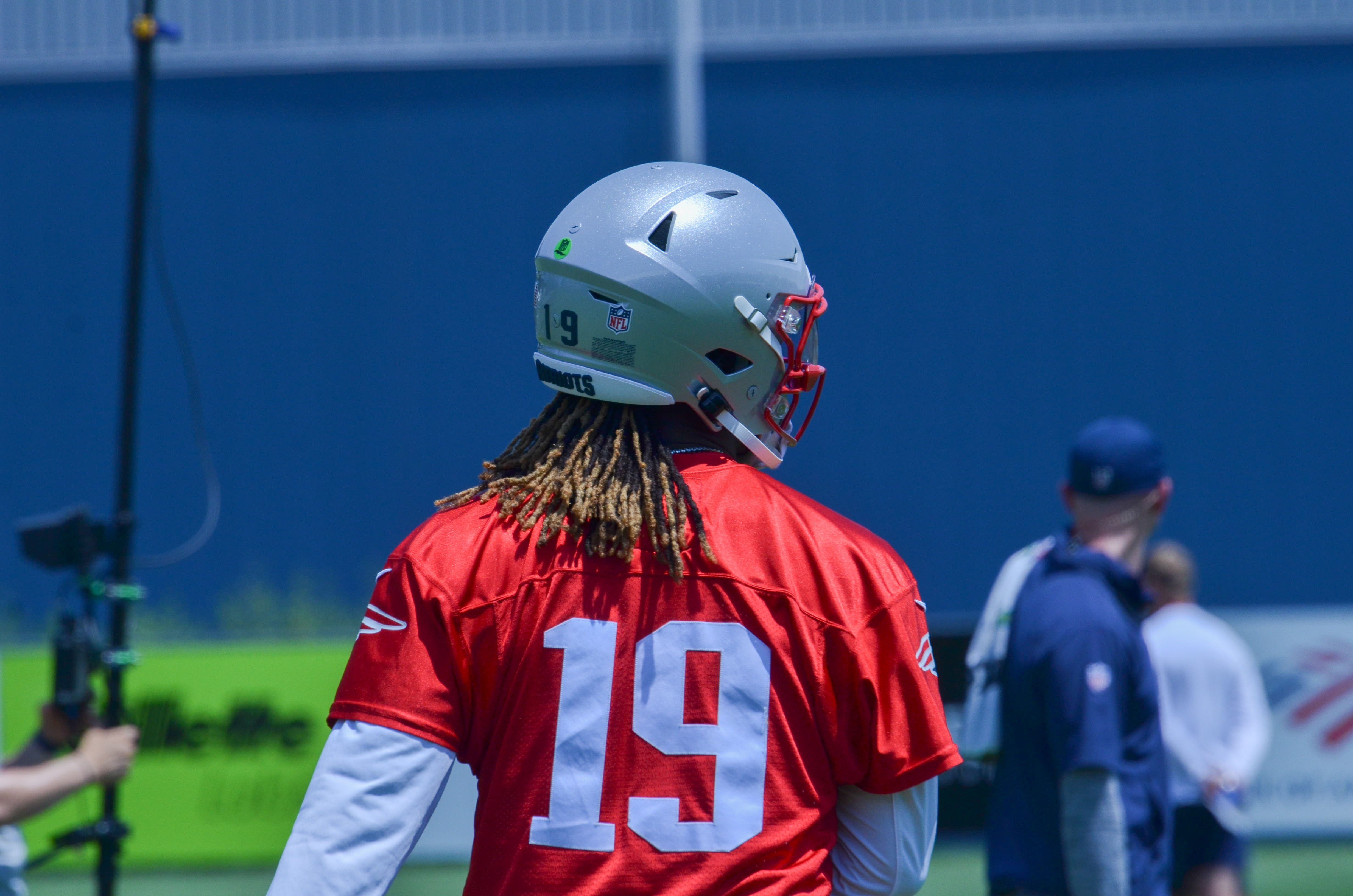 Patriots QB Joe Milton III at Tuesday's OTAs - June 4, 2024