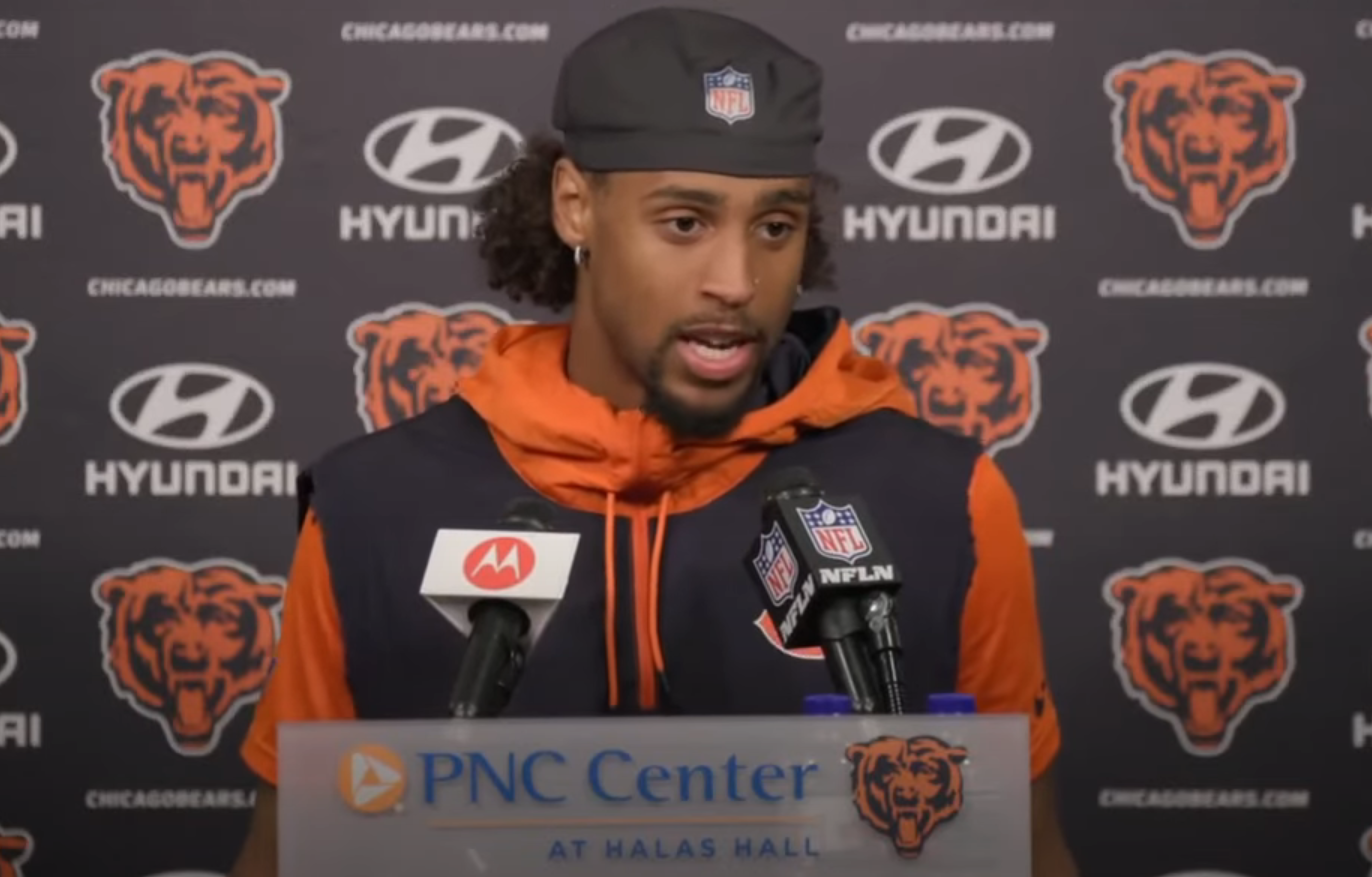 Kyler Gordon addresses the media following Wednesday's practice.