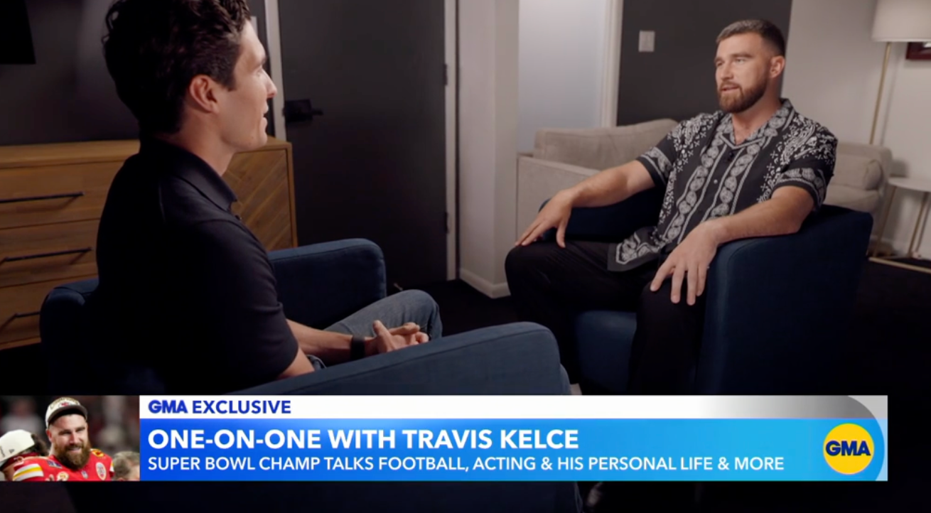 Travis Kelce's exclusive interview with Good Morning America on Thursday, June 6, 2024