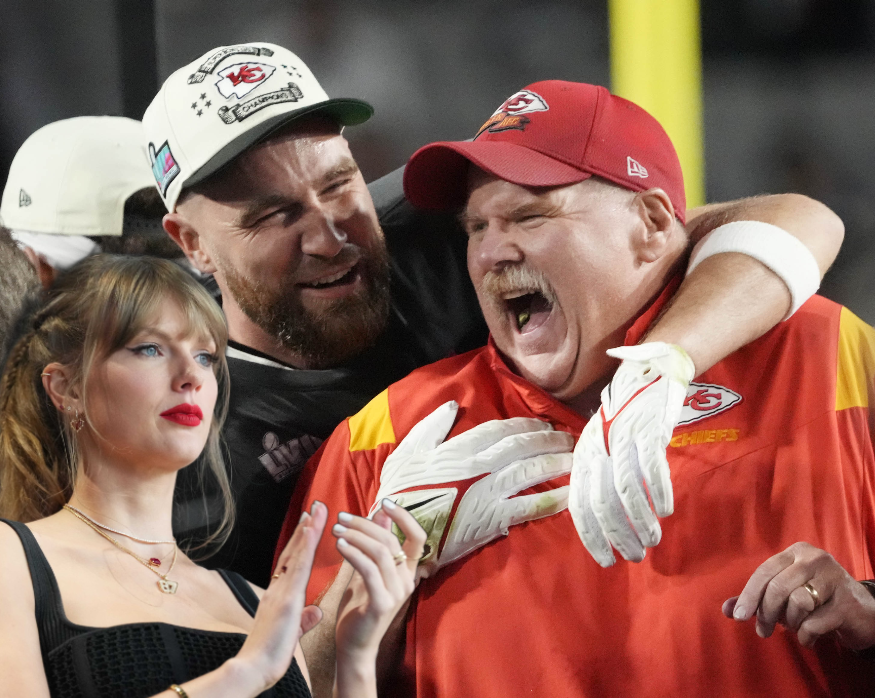 Taylor Swift, Travis Kelce, Andy Reid