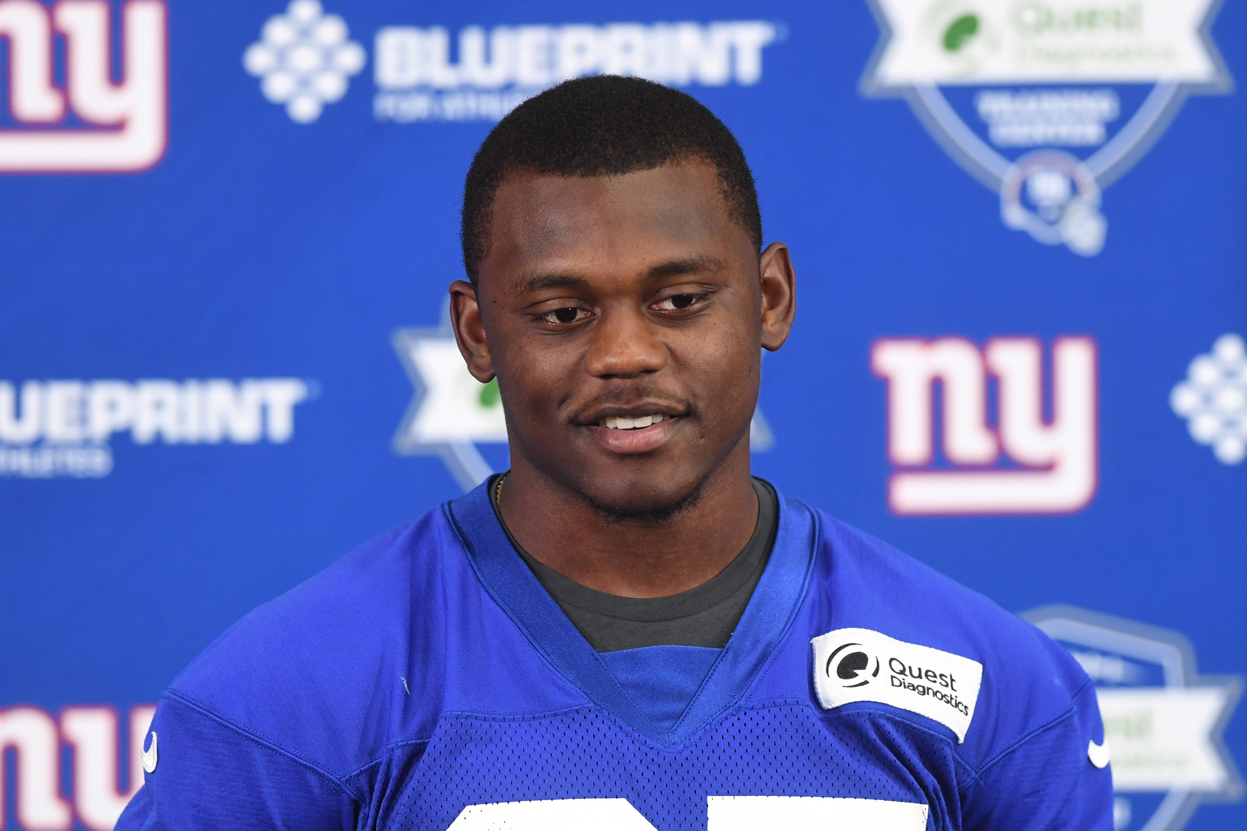 DeAndre Baker during New York Giants rookie minicamp at the Quest Diagnostics Training Center on Friday, May 3, 2019. Deandre Baker