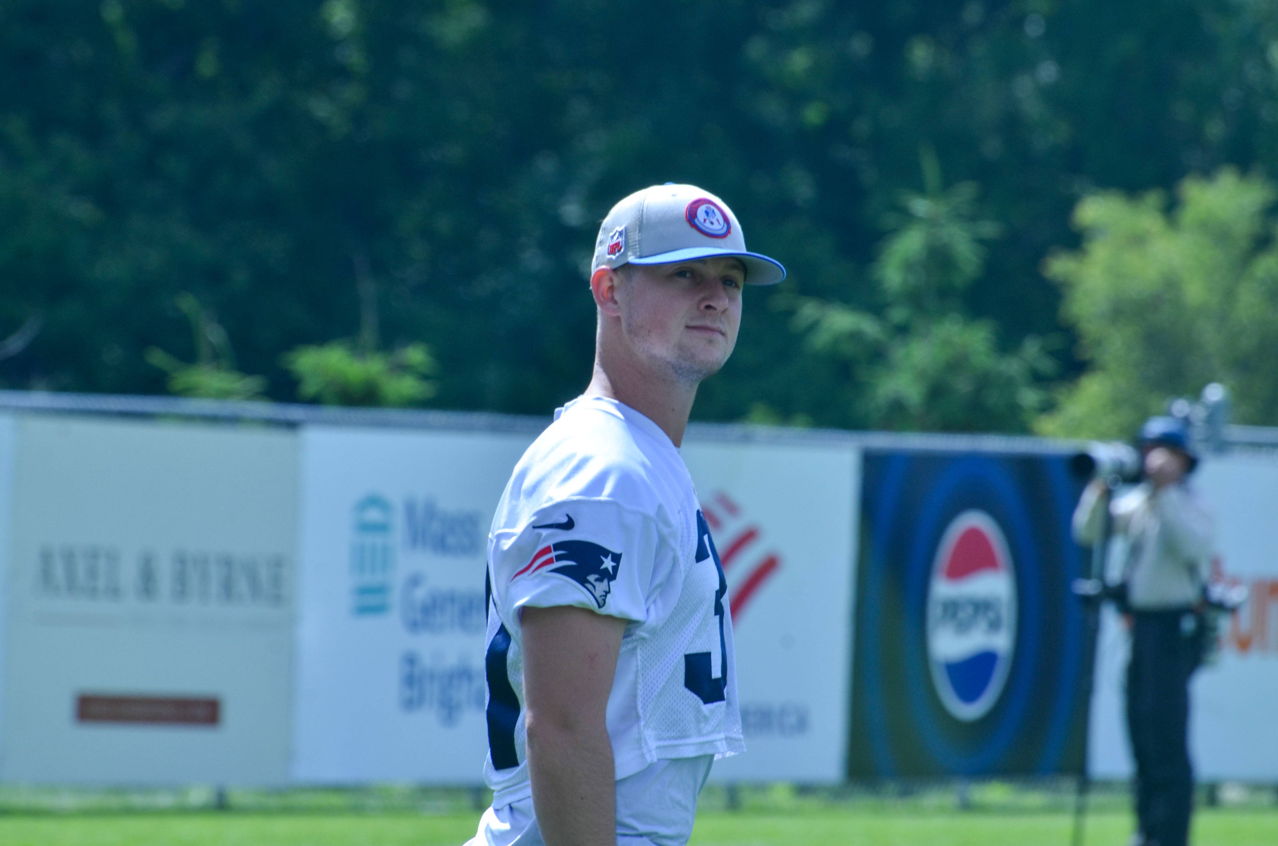 Patriots K Chad Ryland arrives for the team's final day of mandatory minicamp - June 12, 2024