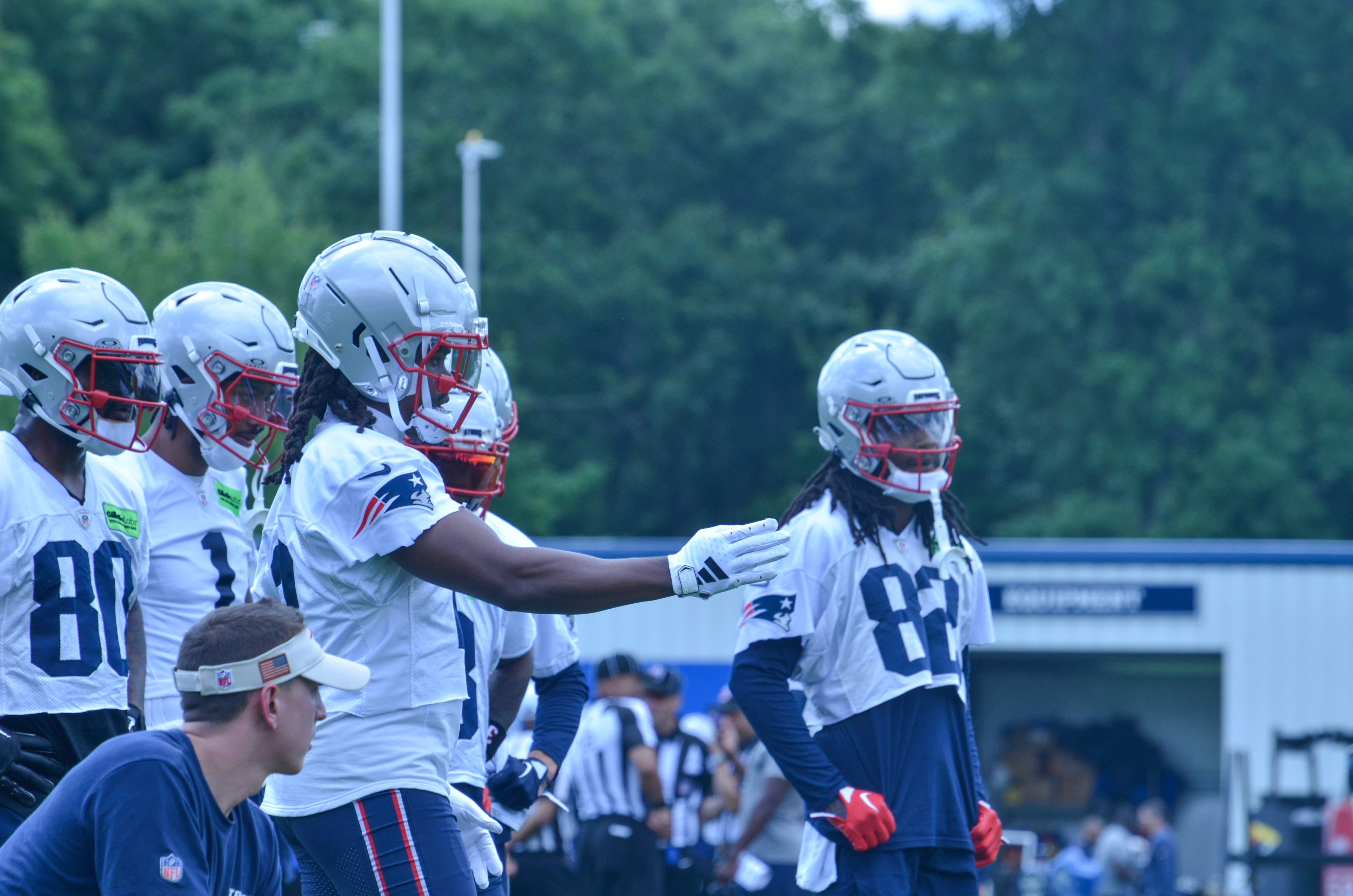 Patriots wide receivers at the team's final day of mandatory minicamp - June 12, 2024