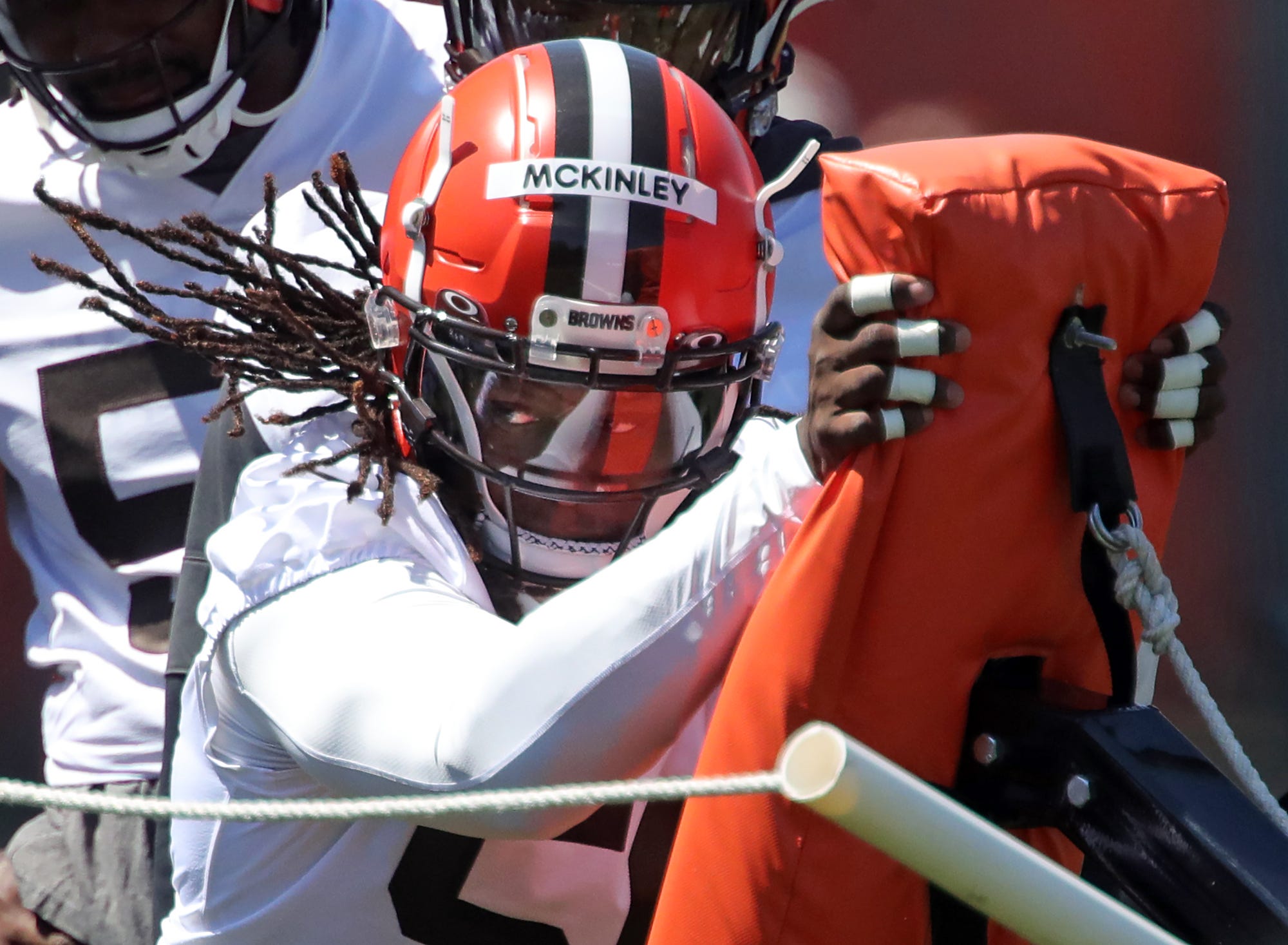 Browns defensive end Takk McKinley missed three weeks of training camp because of undisclosed personal reasons. Browns 10