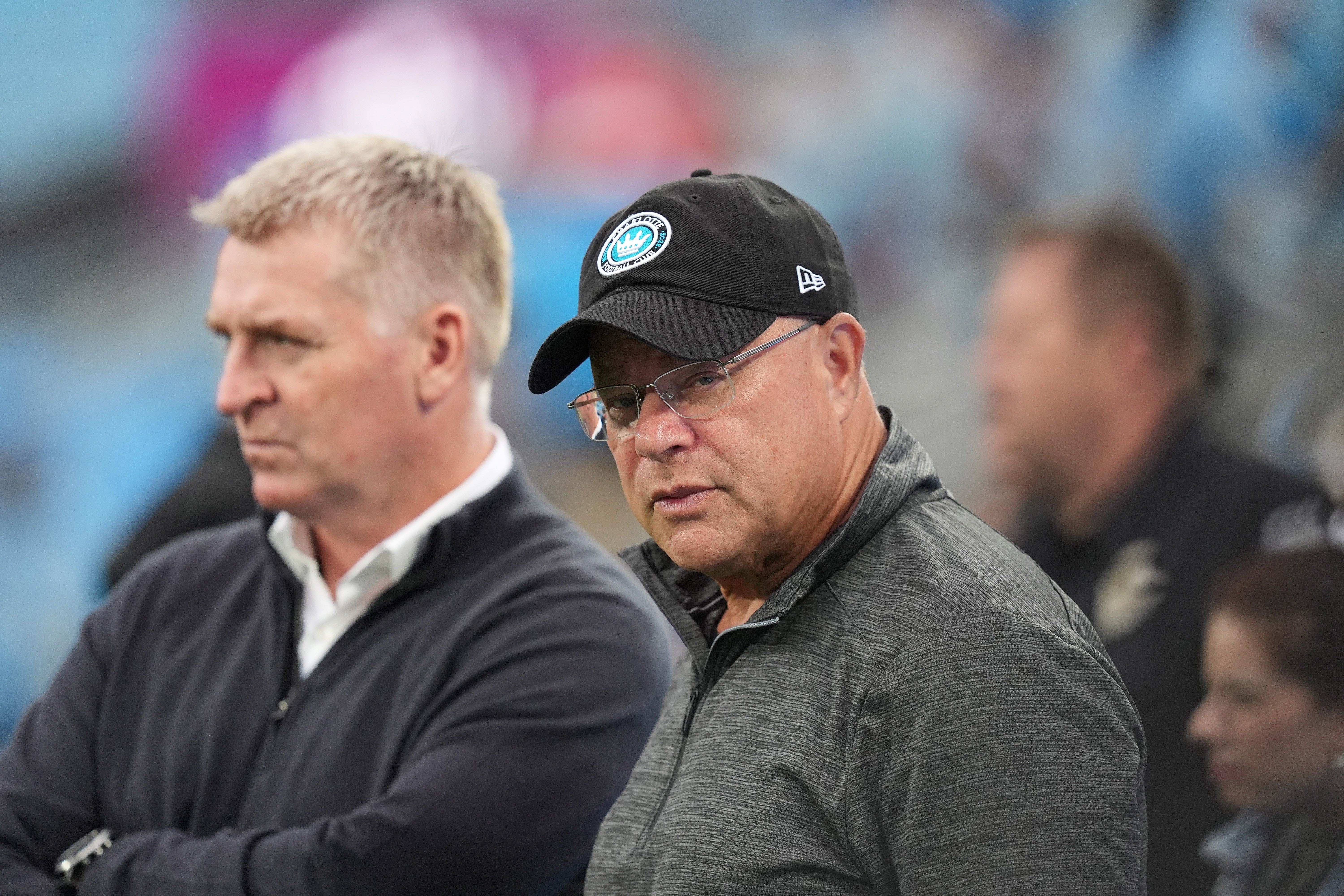 May 4, 2024; Charlotte, North Carolina, USA; Charlotte FC owner David Tepper before the match at Bank of America Stadium. Mandatory Credit: Jim Dedmon-USA TODAY Sports