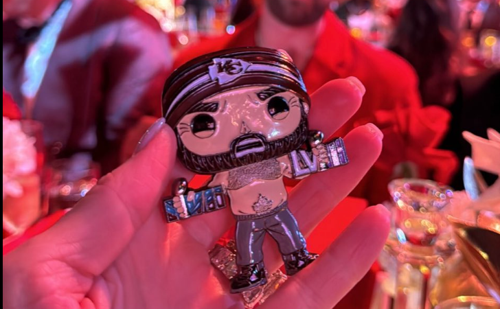 The Kansas City Chiefs handed out a Jason Kelce figurine at their Super Bowl ring ceremony.