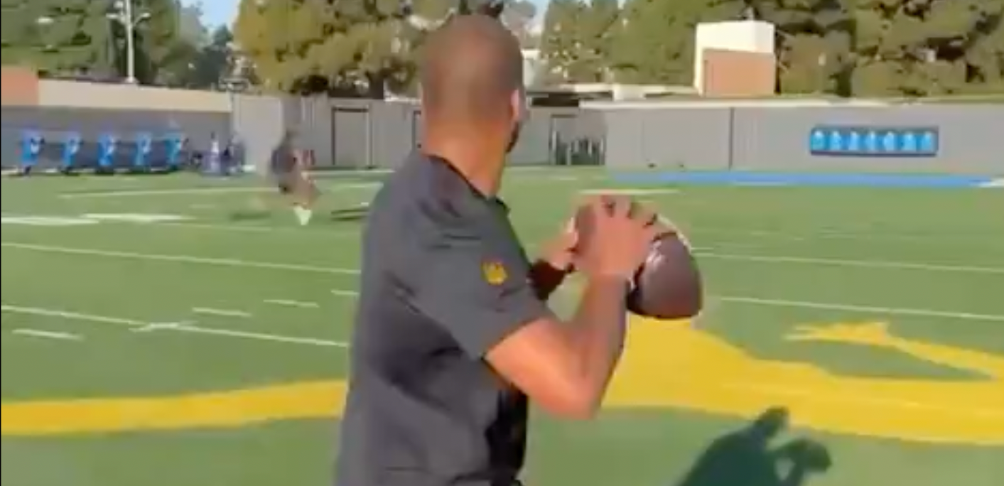 Pittsburgh Steelers QB Russell Wilson workouts with WR D.K. Metcalf.