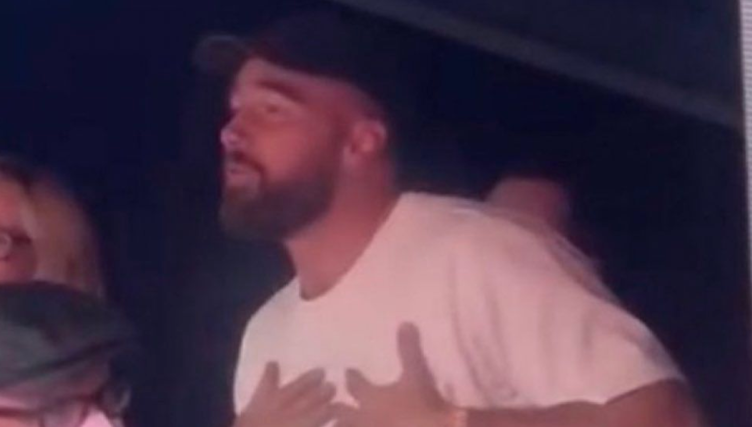 Travis Kelce arrives late to Taylor Swift's Night 3 Eras Tour show in Dublin on Sunday.