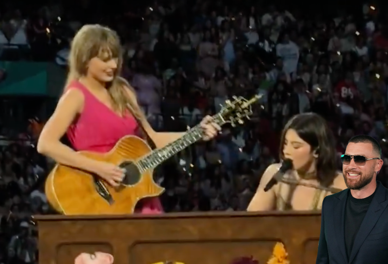 Taylor Swift performs with Gracie Abrams