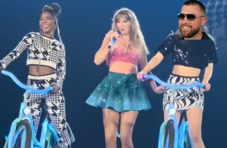 Travis Kelce said he wanted to ride a bike around stage during Taylor Swift's Eras Tour.