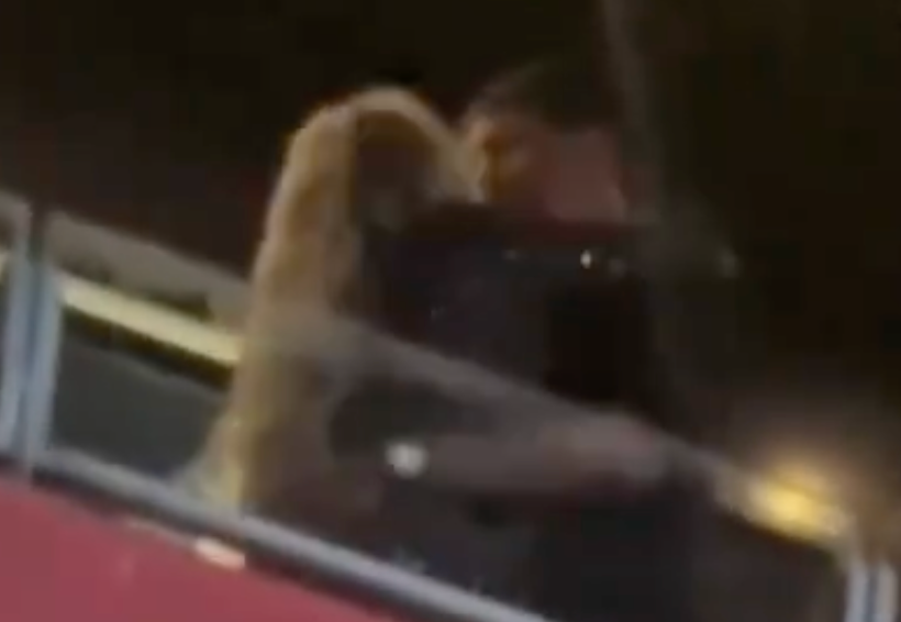 Patrick and Brittany Mahomes slow dance during the Eras Tour on Sunday night while Taylor Swift sang 'Wildest Dreams'