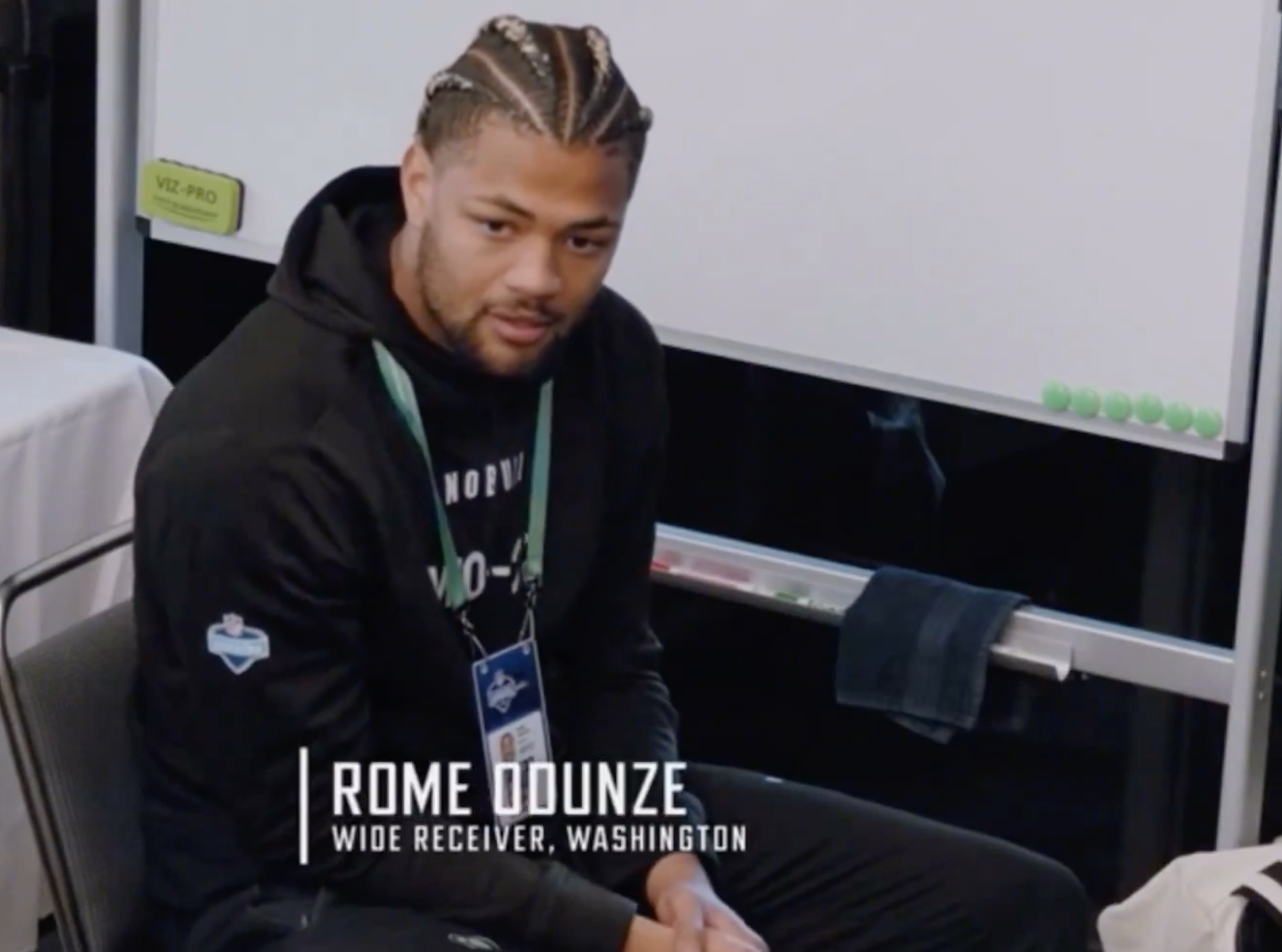 Rome Odunze pre-draft appearance on HBO's Hard Knocks with the New York Giants.
