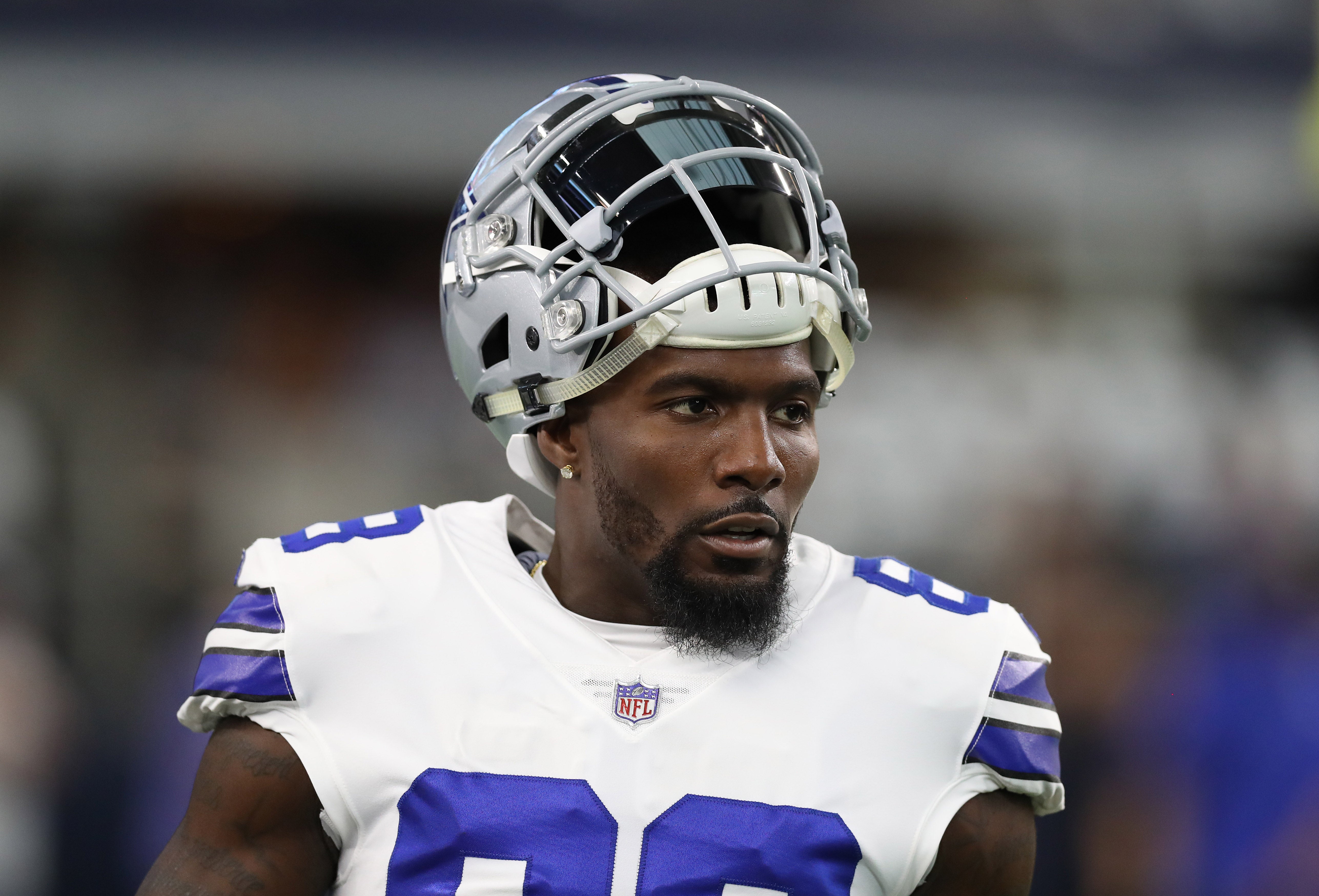 Dallas Cowboys receiver Dez Bryant (88) prior to the game against the New York Giants at AT&T Stadium.