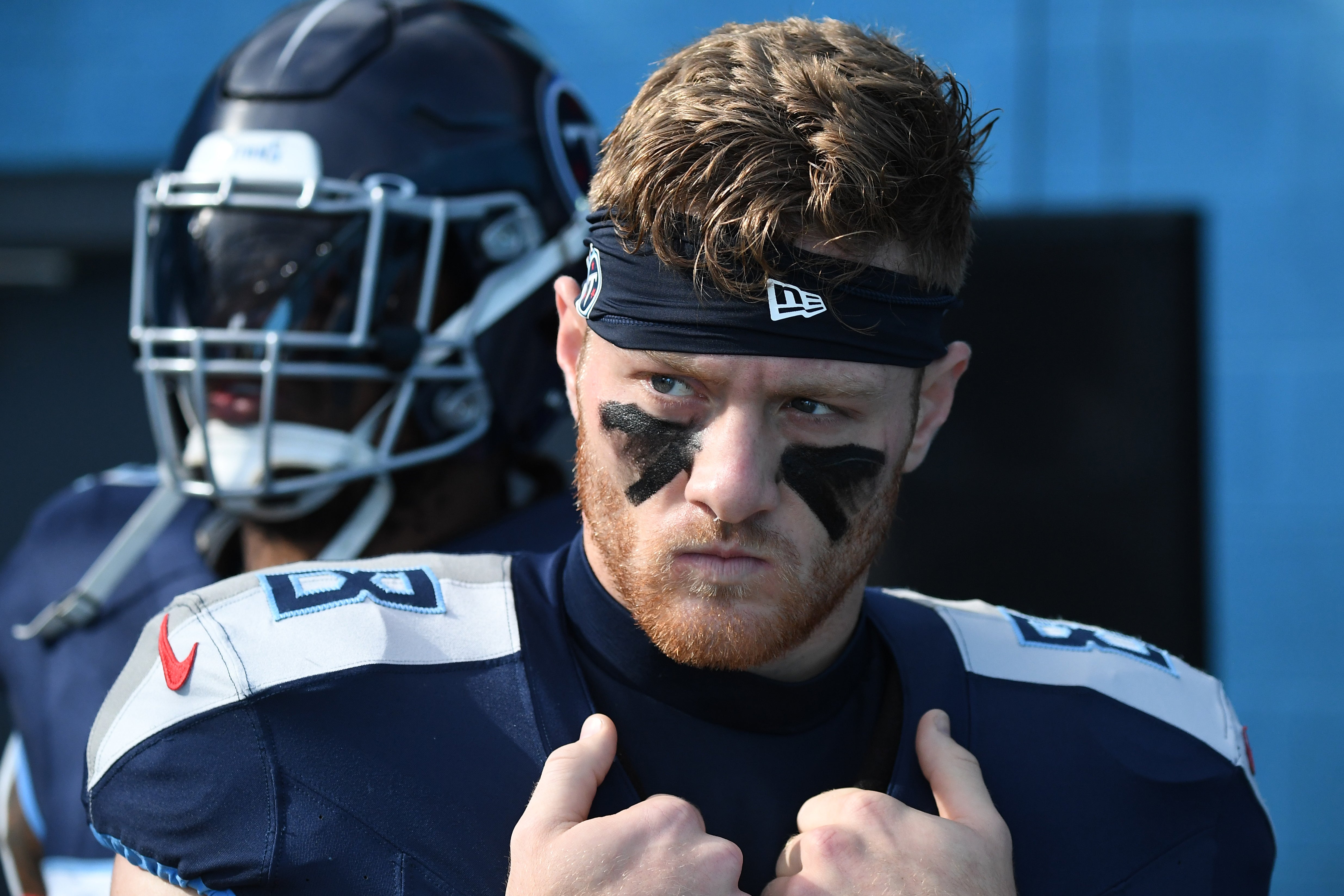 Tennessee Titans quarterback Will Levis (8) before taking the field against the Indianapolis Colts at Nissan Stadium. Christopher Hanewinckel-USA TODAY Sports