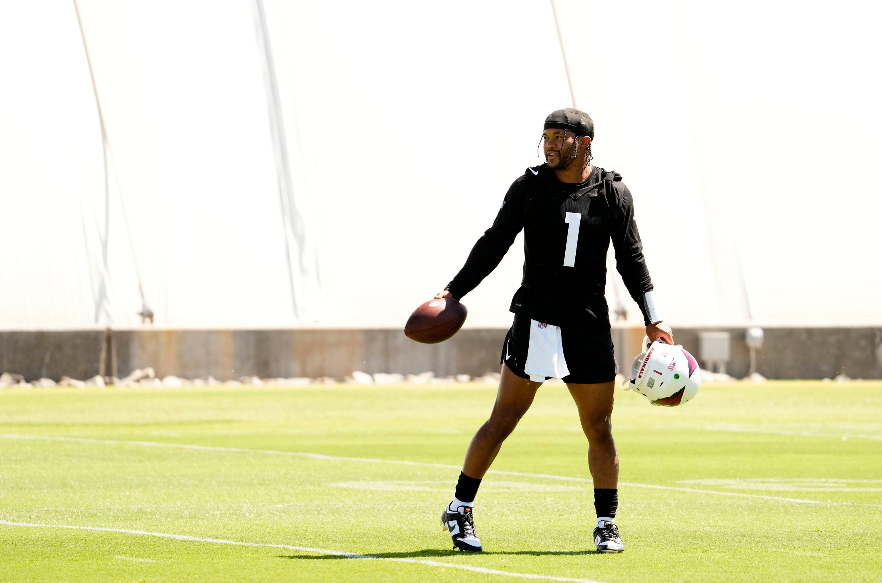 Arizona Cardinals quarterback Kyler Murray (1) during minicamp at Dignity Health Training Center on June 11, 2024