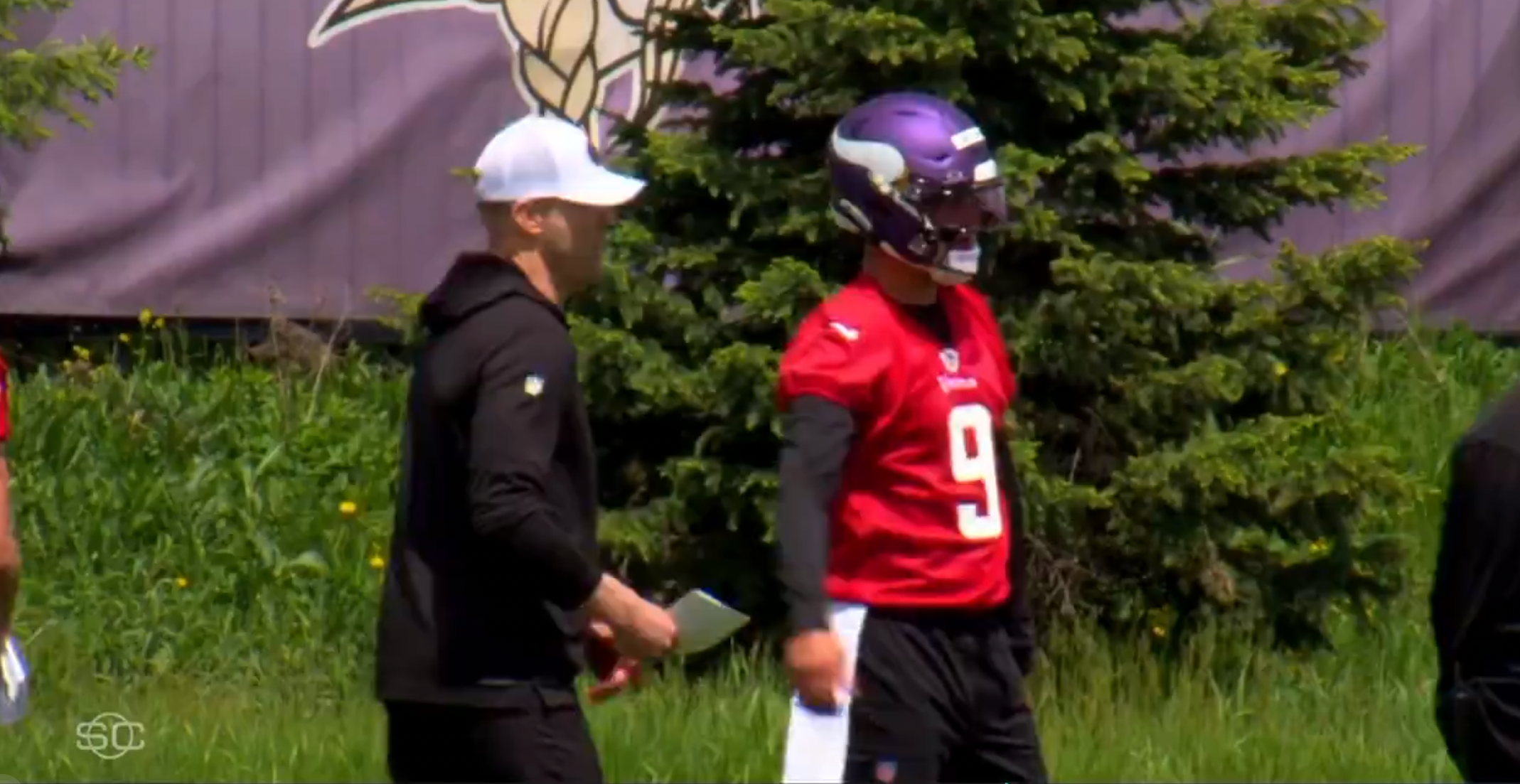 Vikings QB J.J. McCarthy takes reps at training camp. 7/22/24