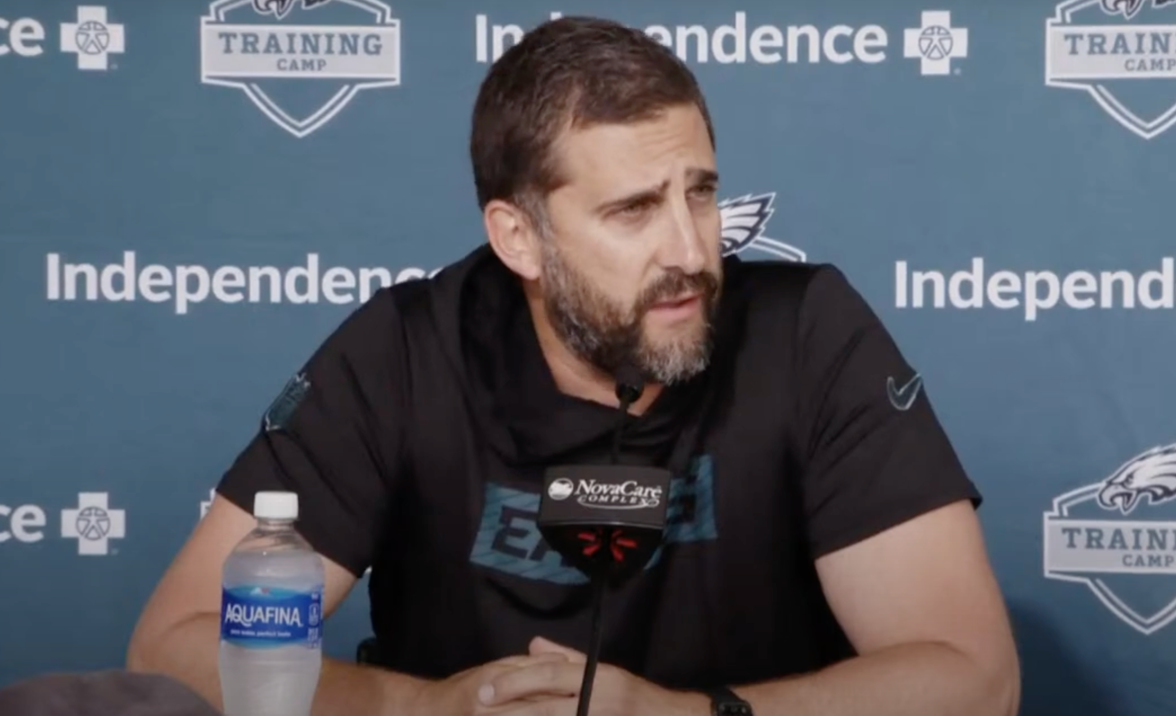 Philadelphia Eagles head coach Nick Sirianni addresses his relationship with Jalen Hurts rumors