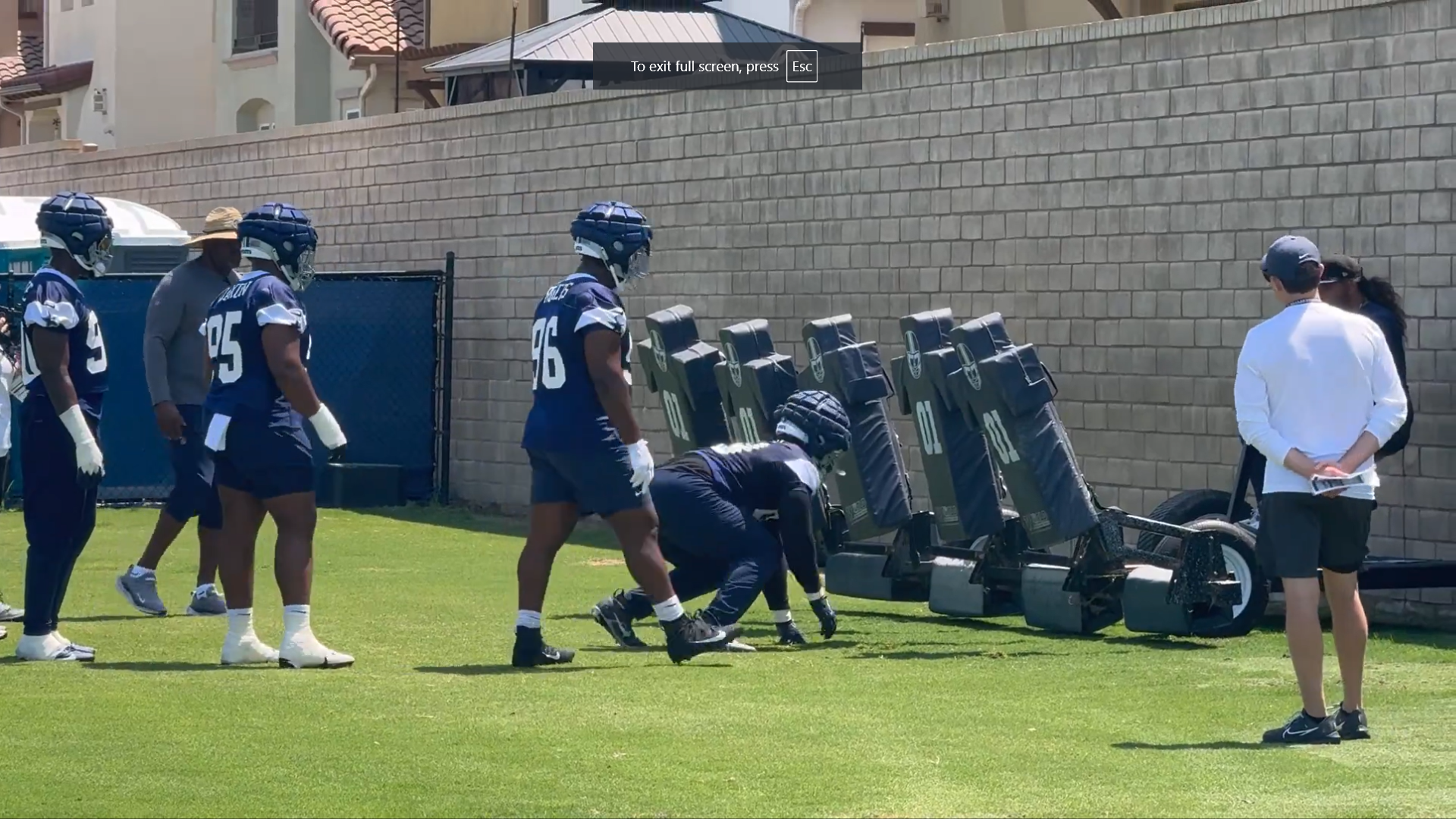Dallas Cowboys NT Mazi Smith gets some work in to start training camp.