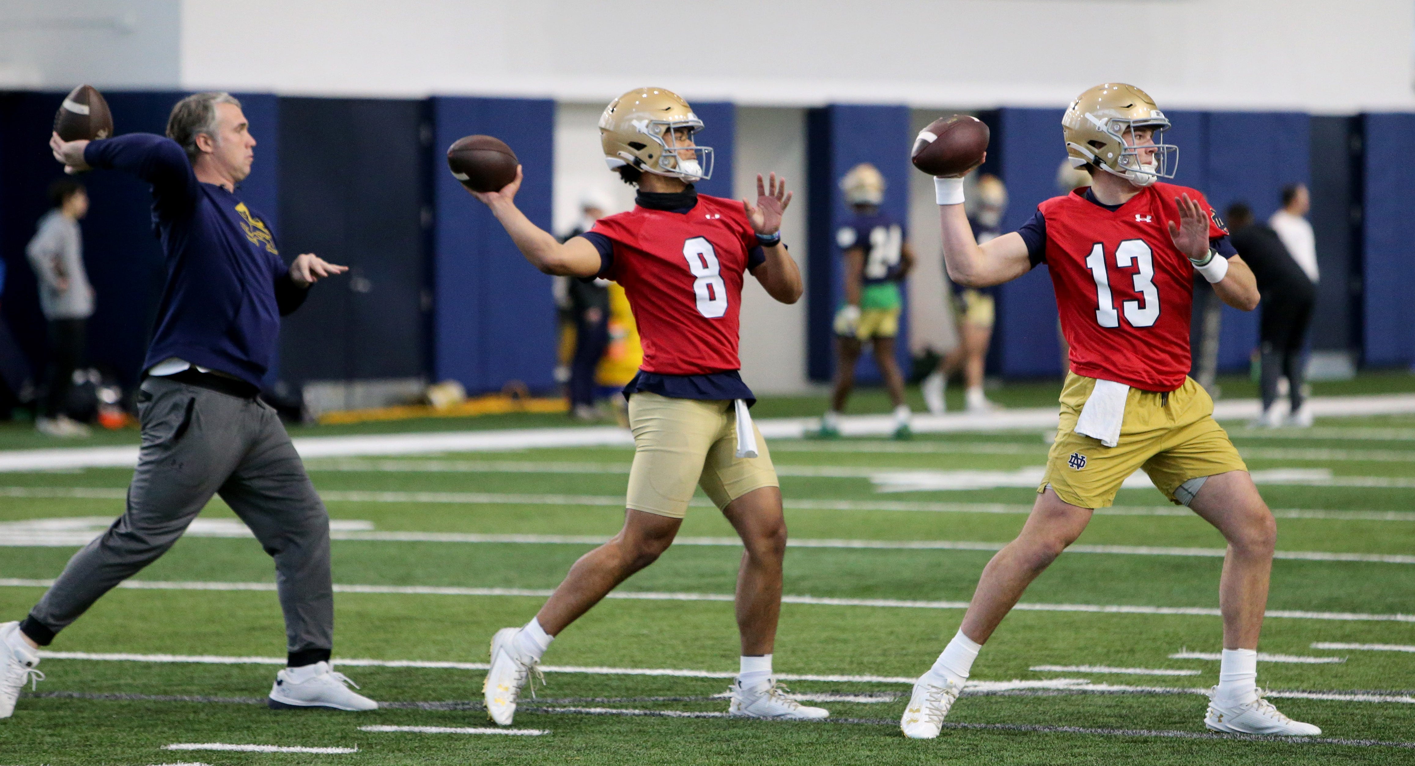 Notre Dame quarterback room