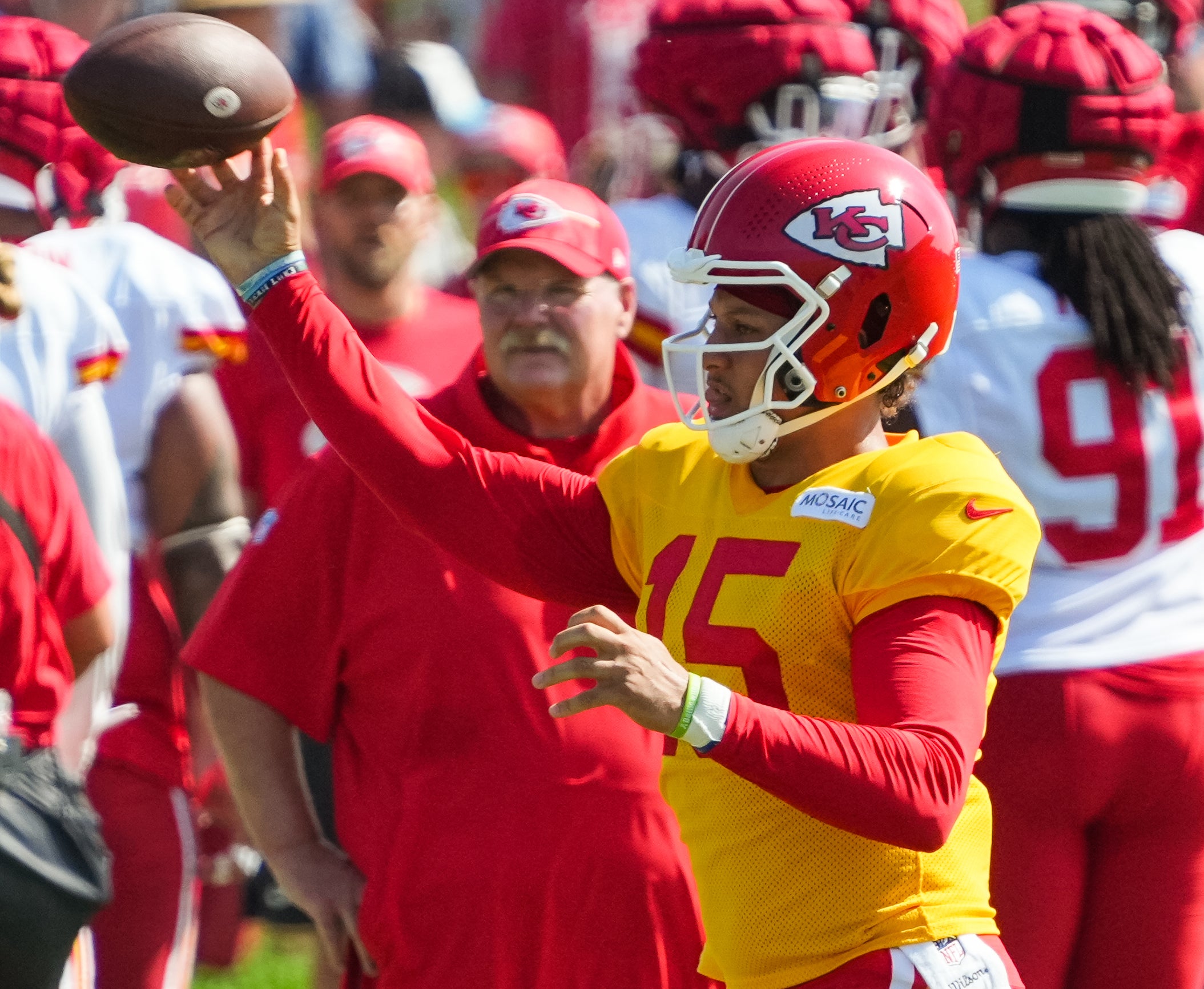 Kansas City Chiefs Patrick Mahomes Andy Reid training camp