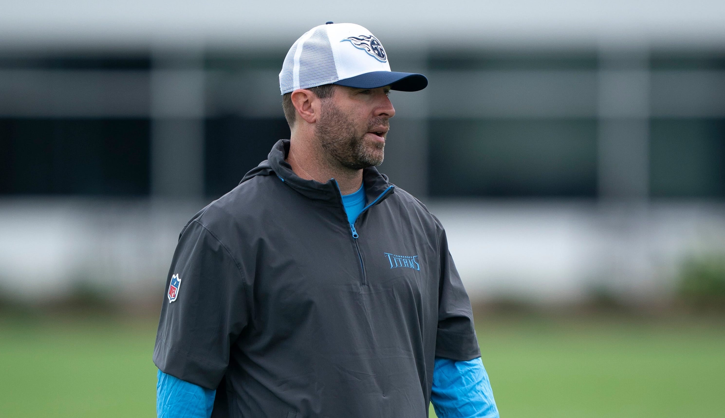 Tennessee Titans Head Coach Brian Callahan oversees practice on the first day of training camp at Ascension Saint Thomas Sports Park Wednesday, July 24, 2024 Denny Simmons/The Tennessean-USA TODAY NETWORK