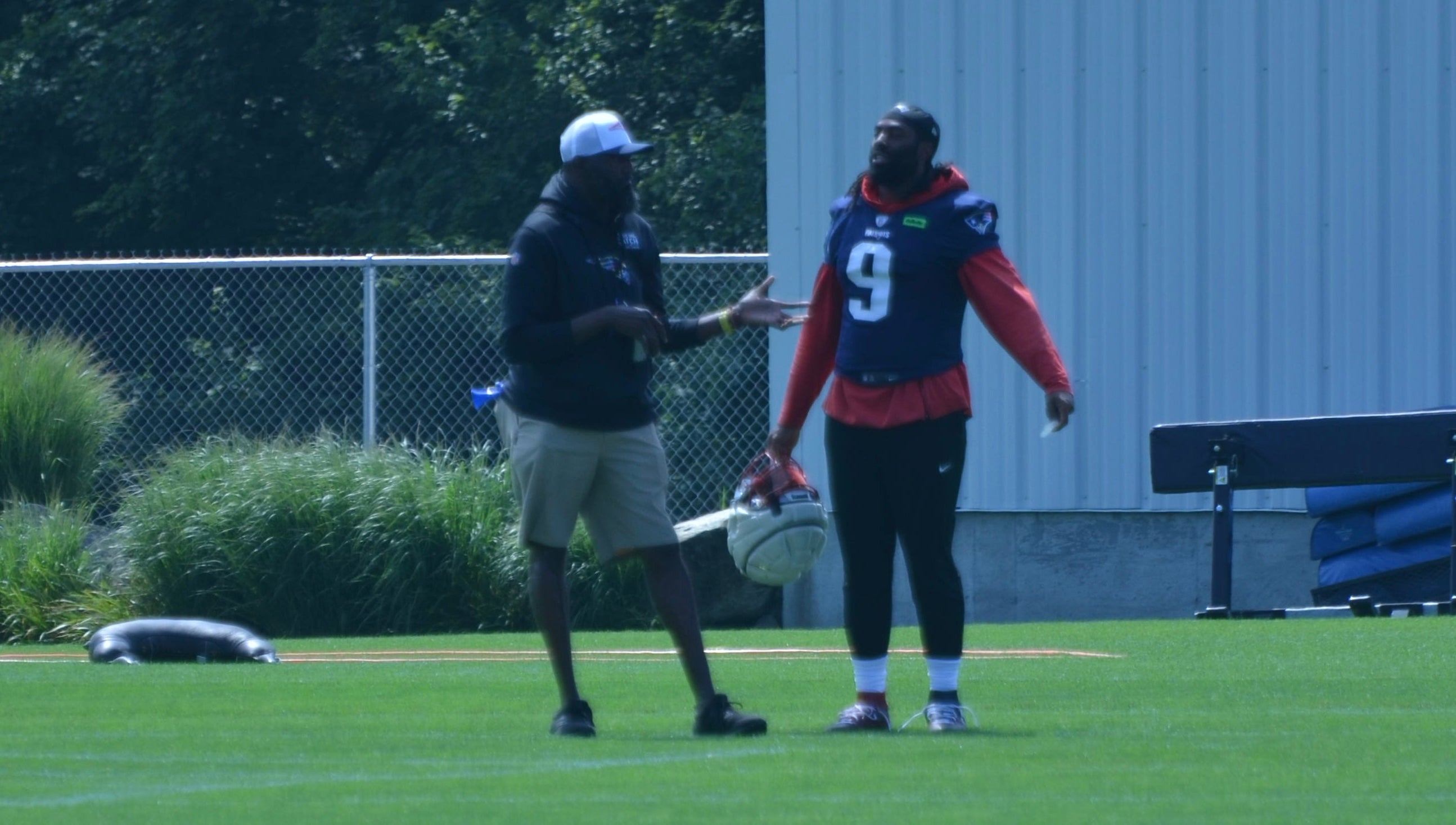 Matthew Judon returns to practice on Thursday, August 1, 2024.