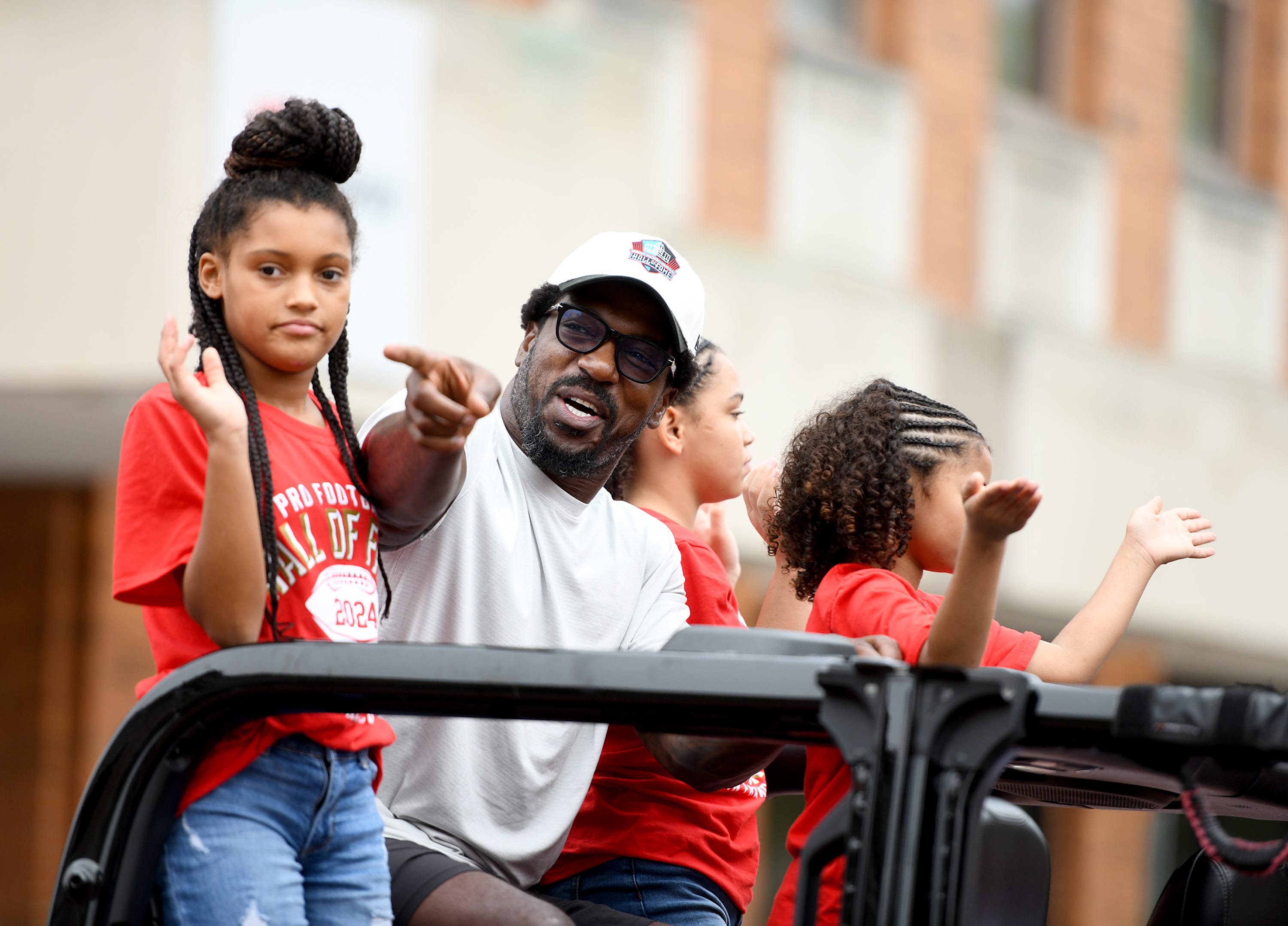 2024 Pro Football Hall of Fame enshrinee Patrick Willis in The 2024 Canton Repository Grand Parade. Saturday, August 03, 2024.