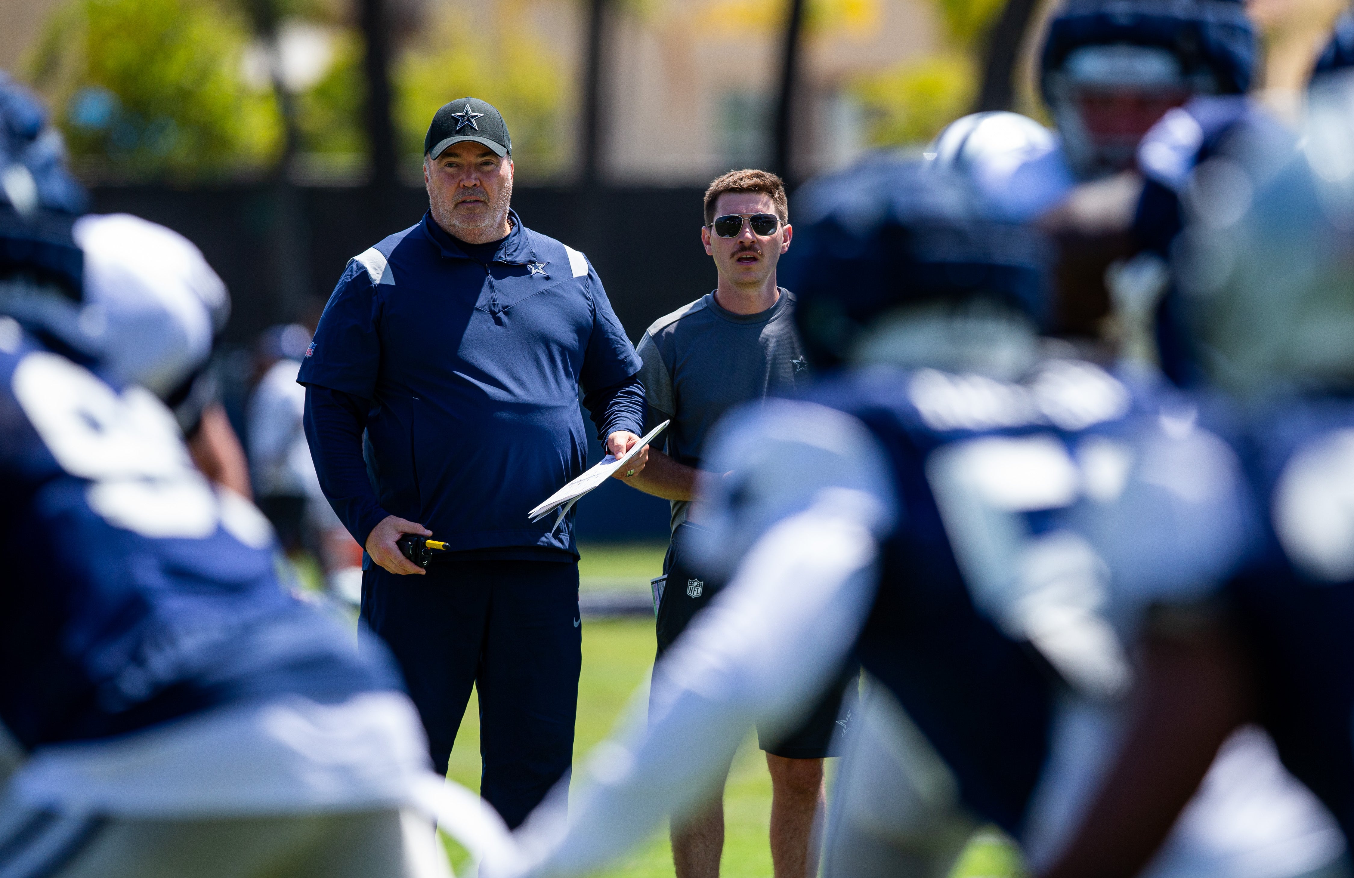 Dallas Cowboys head coach Mike McCarthy during training camp at Marriott Residence Inn-River Ridge playing fields.